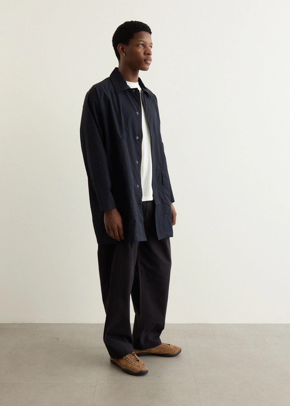 Nylon Half Coat Soft Fleece Interior