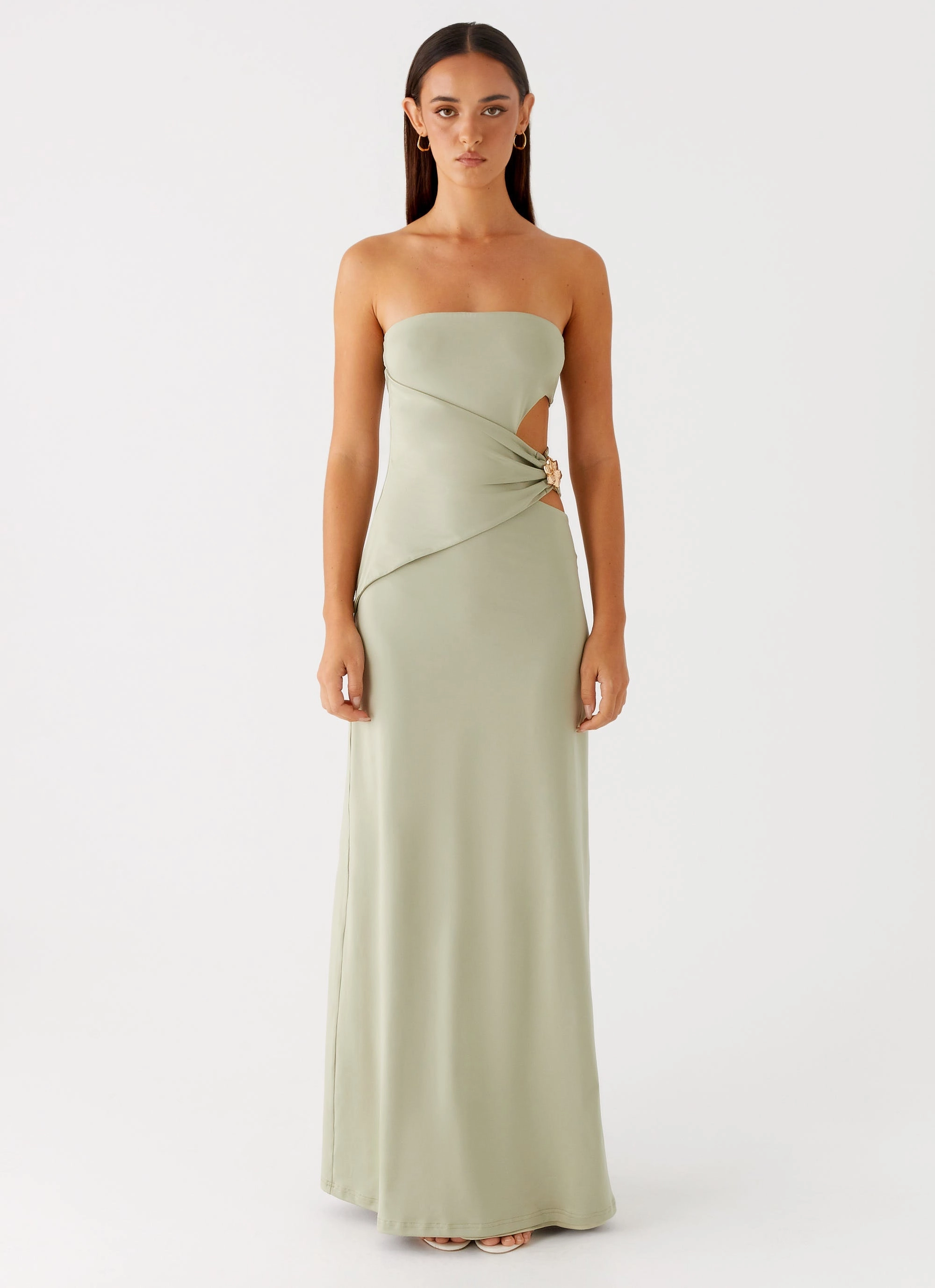 Anetta Maxi Dress - Sage Bold Structure Soft-touch