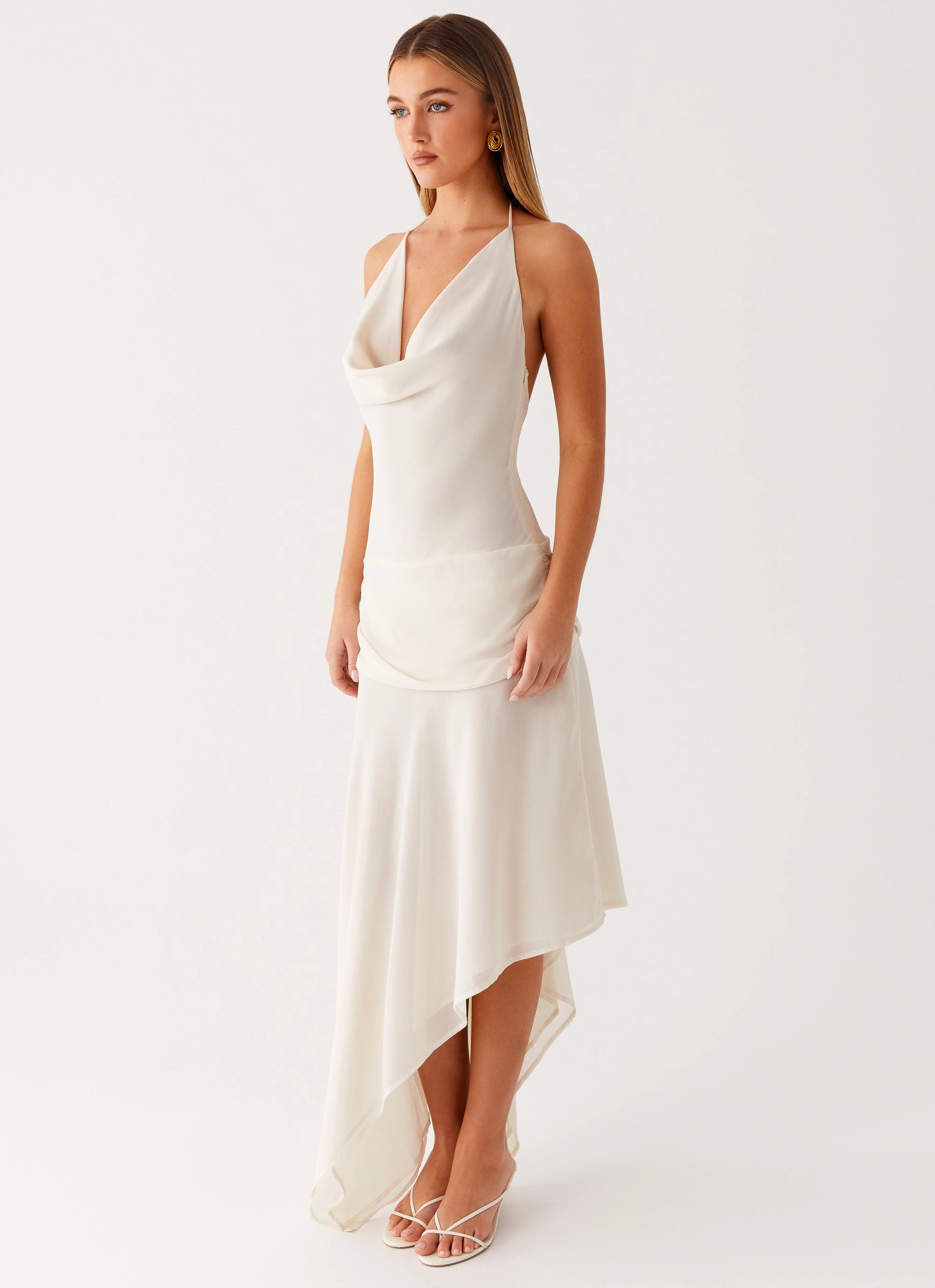 Flowing Design Nyra Midi Dress - Cream