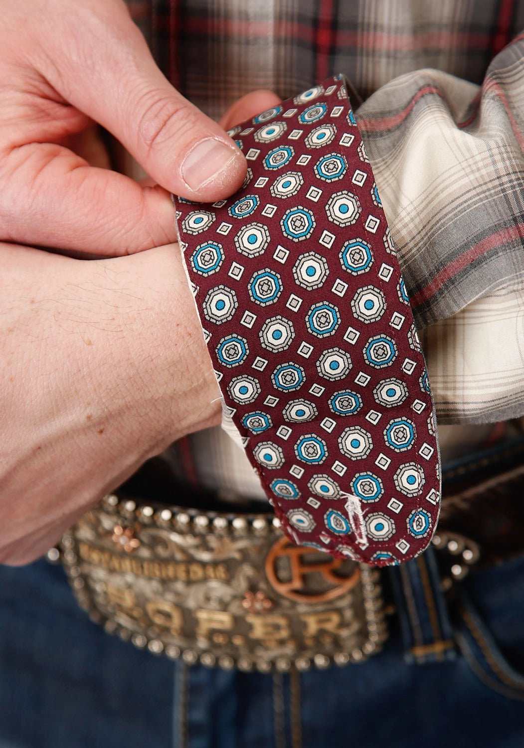 Roper Mens Grey 100% Cotton Smoke House BD L/S 1 Pkt Shirt Anti Static Lining Mountain Retreat