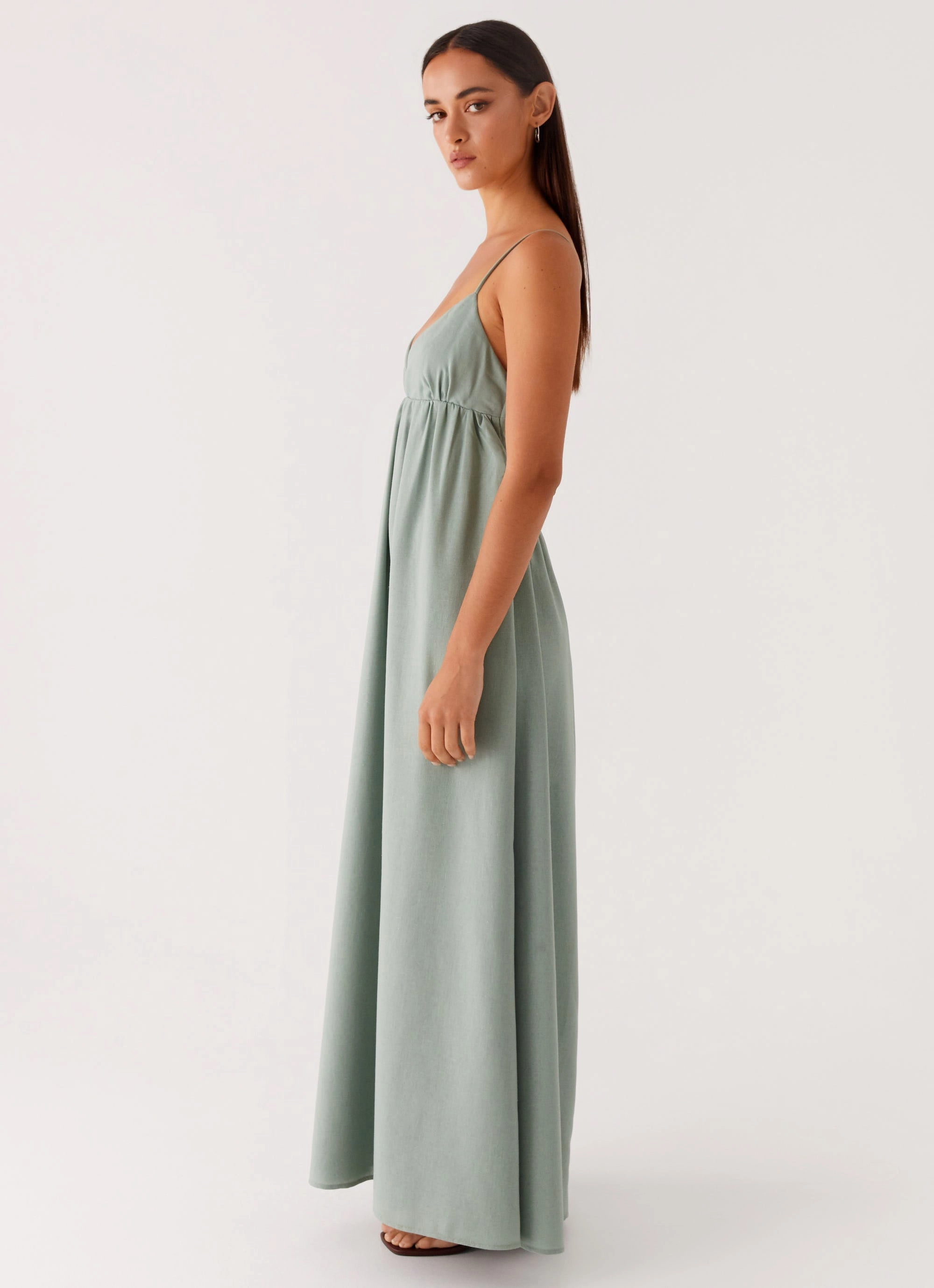 Greer Maxi Dress - Sage Grace Flow Sleek Form