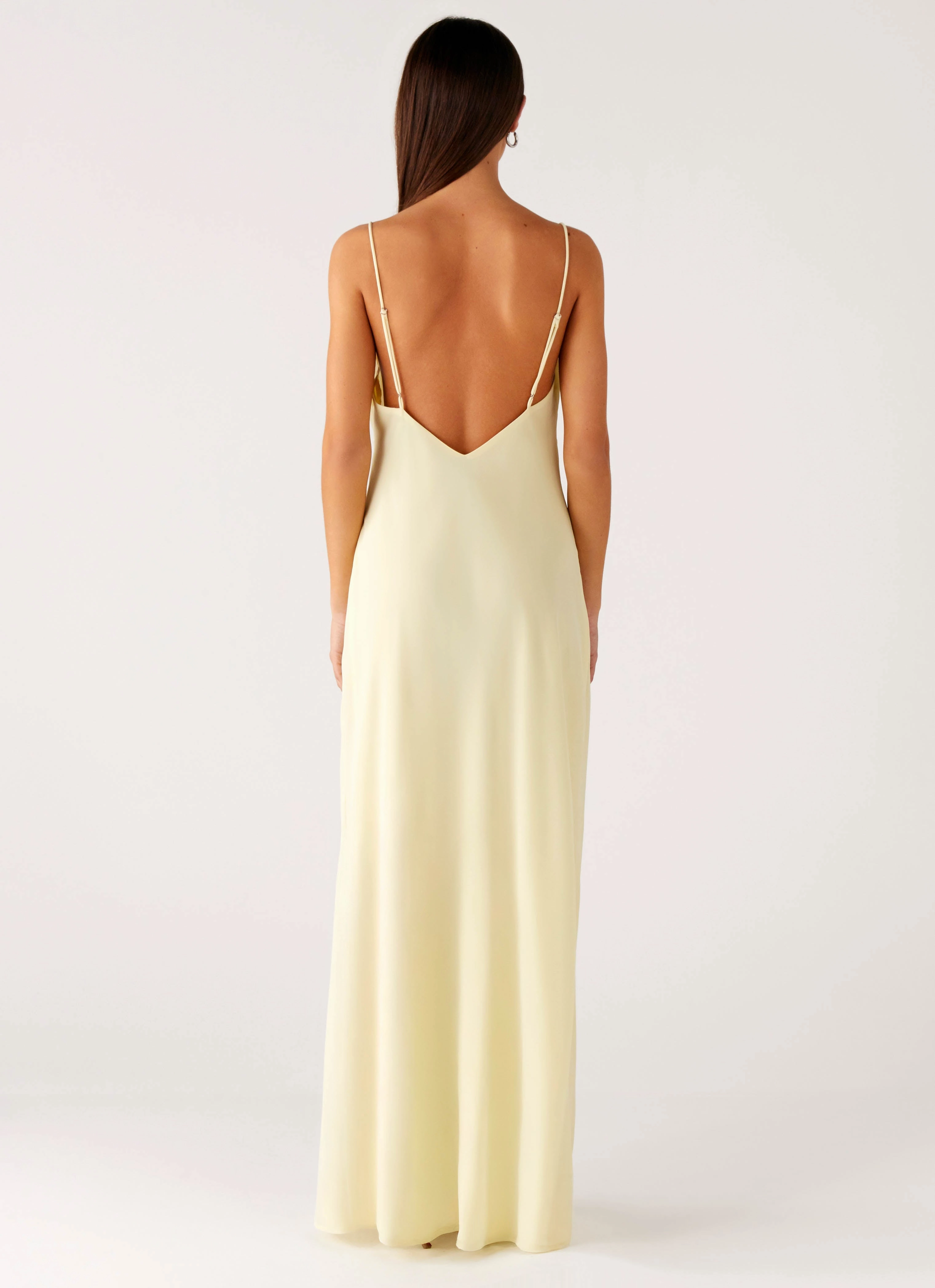Clean Aesthetic Fit Focused Oliana Maxi Dress - Yellow