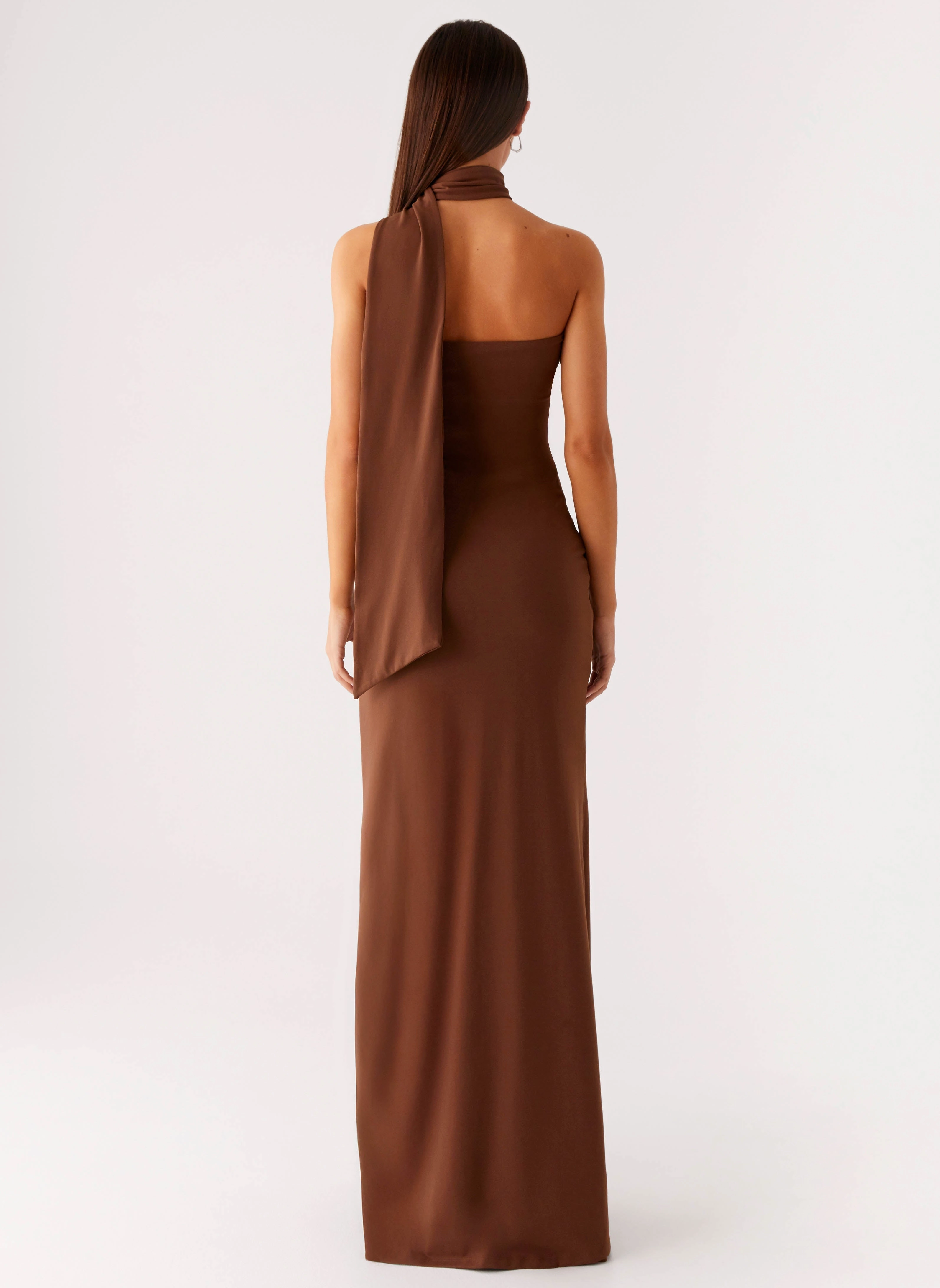 Light material Olive Bloom Maxi Dress - Chocolate