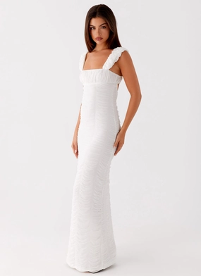 Brunch Glow Timeless Style Senses Midi Dress - White