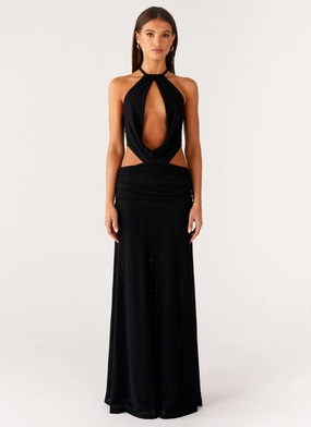 Only Love Maxi Dress - Black Casual Smart Sleek Drape