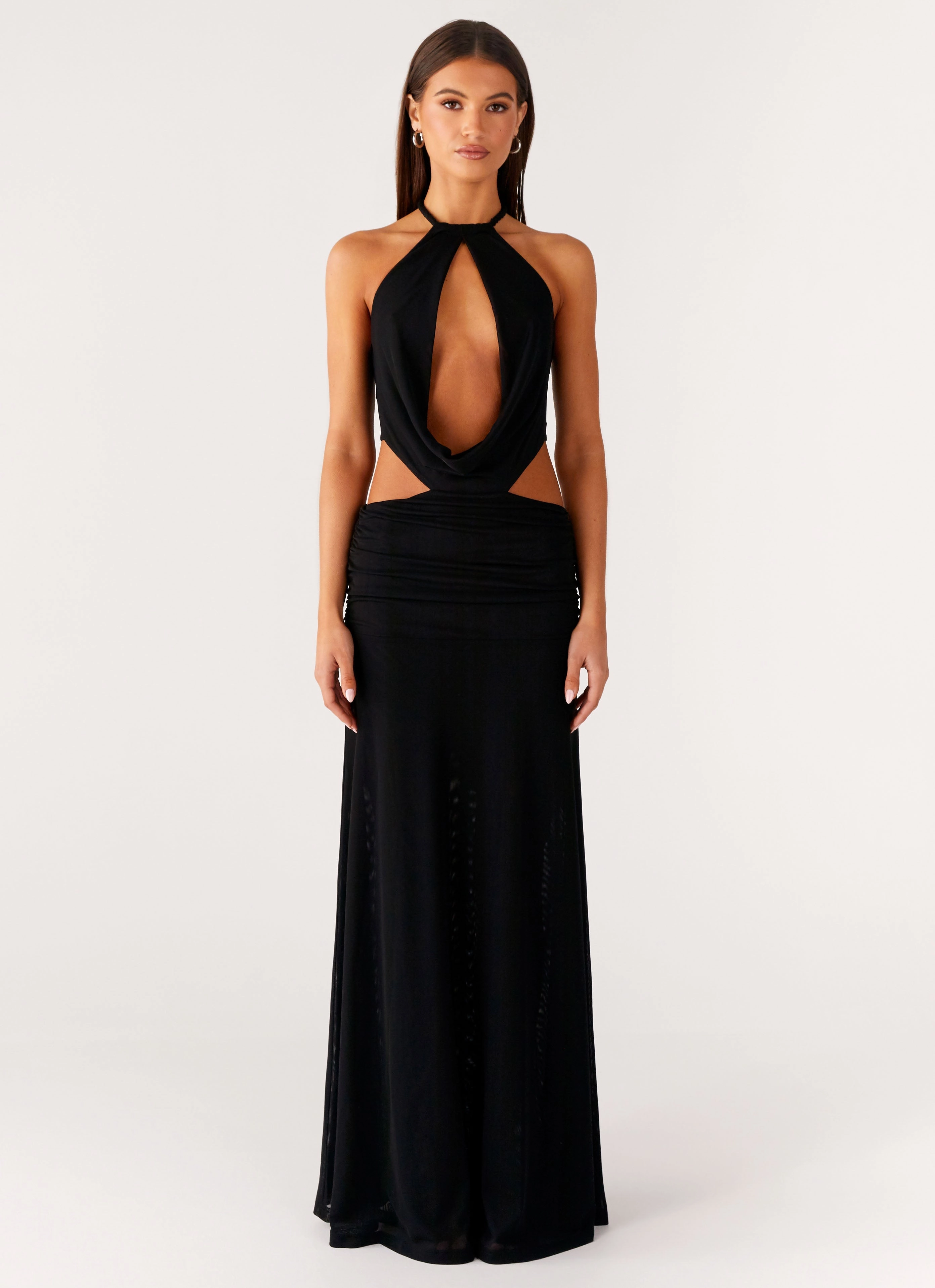 Only Love Maxi Dress - Black Casual Smart Sleek Drape