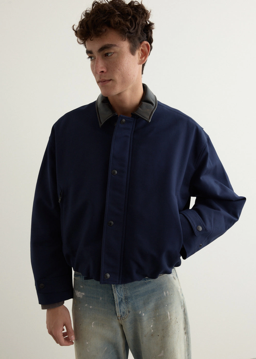 Opado Double Cotton Satin Jacket Fit For Travel Layered Insulation