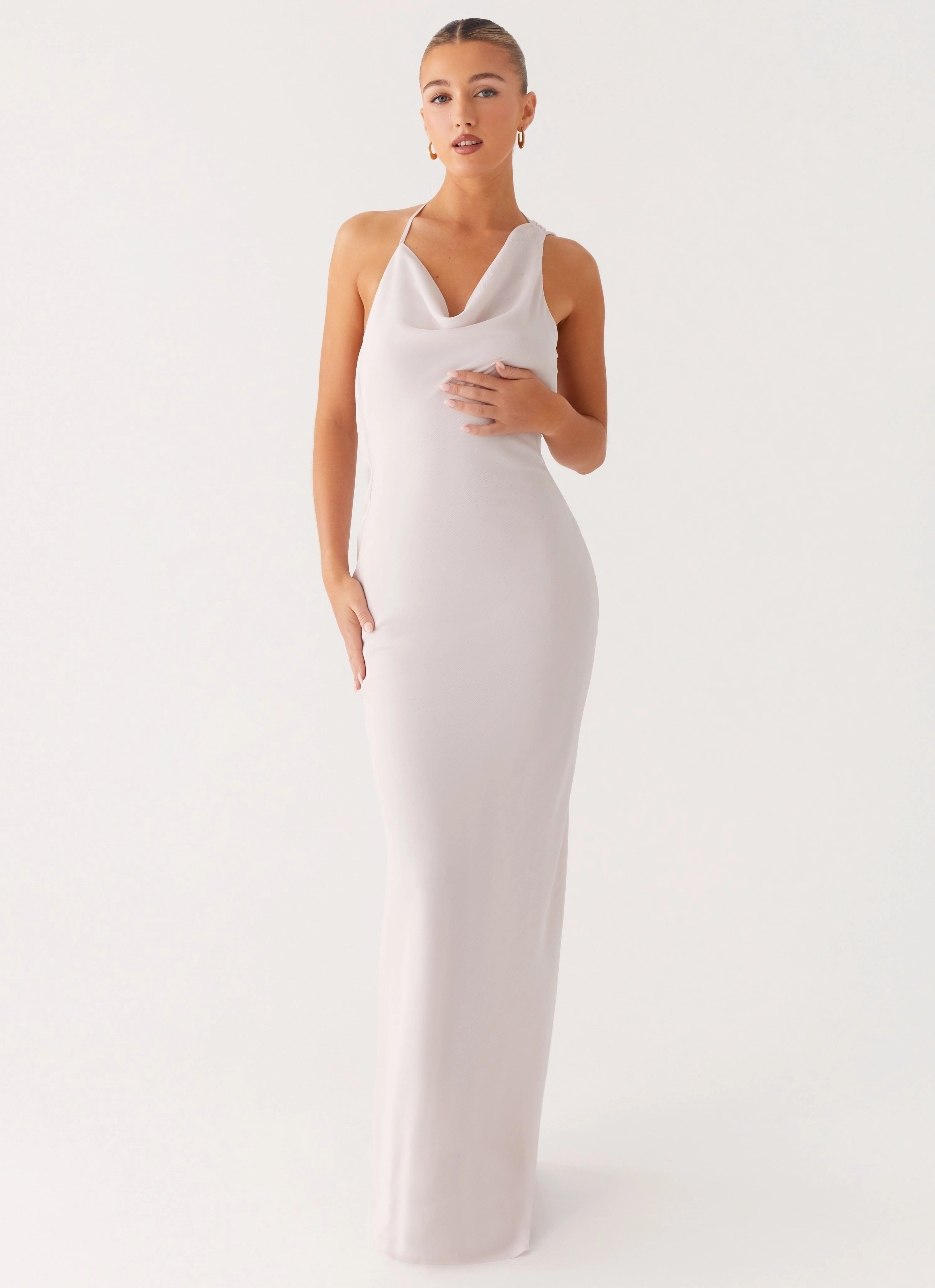 Opal Glow Maxi Dress - Off White Work Comfort Modern Edge