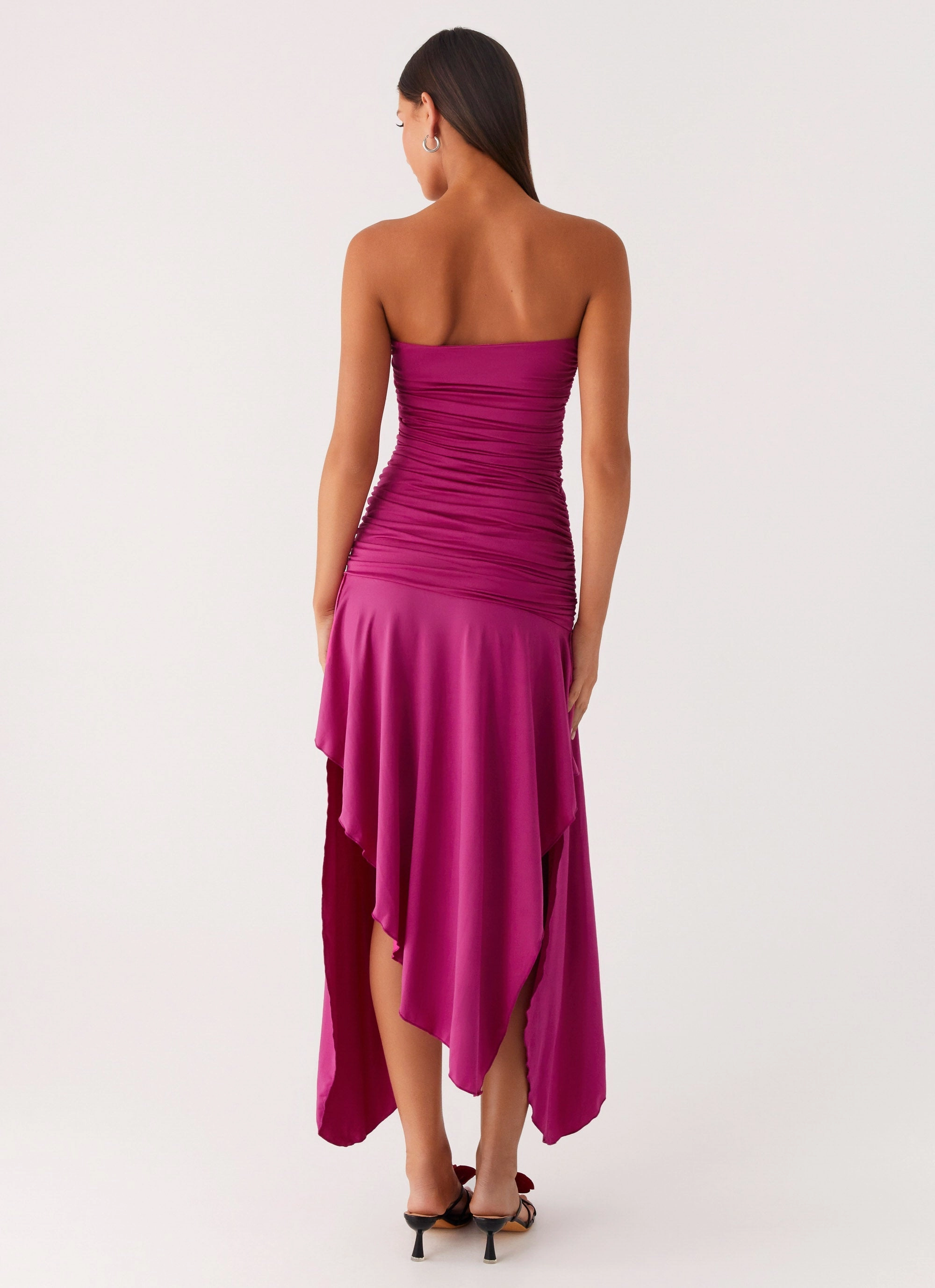 Ora Strapless Maxi Dress - Fuchsia Chic and Stylish Perfect Fit