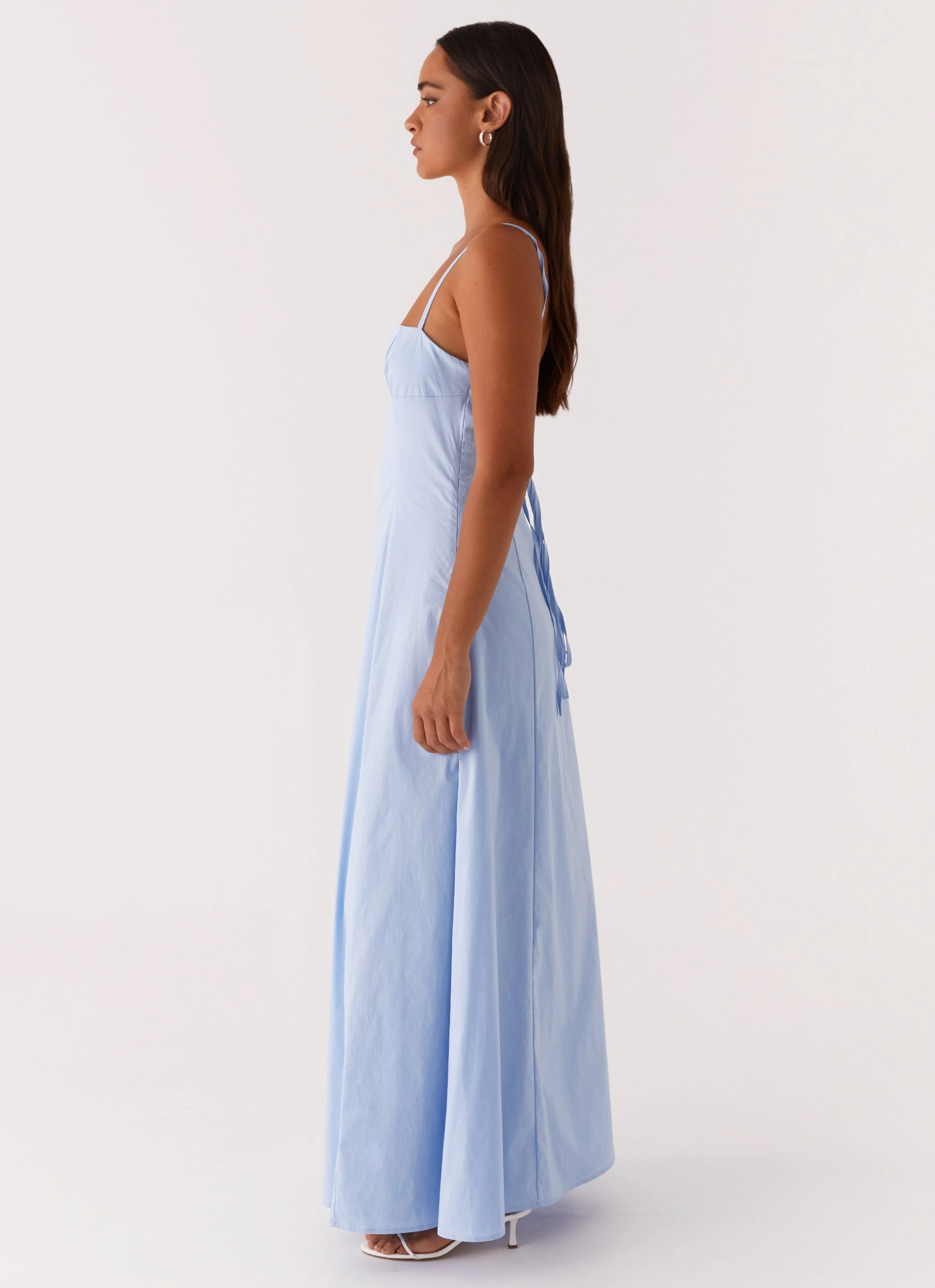 Vibe Style Clear As Day Maxi Dress - Blue