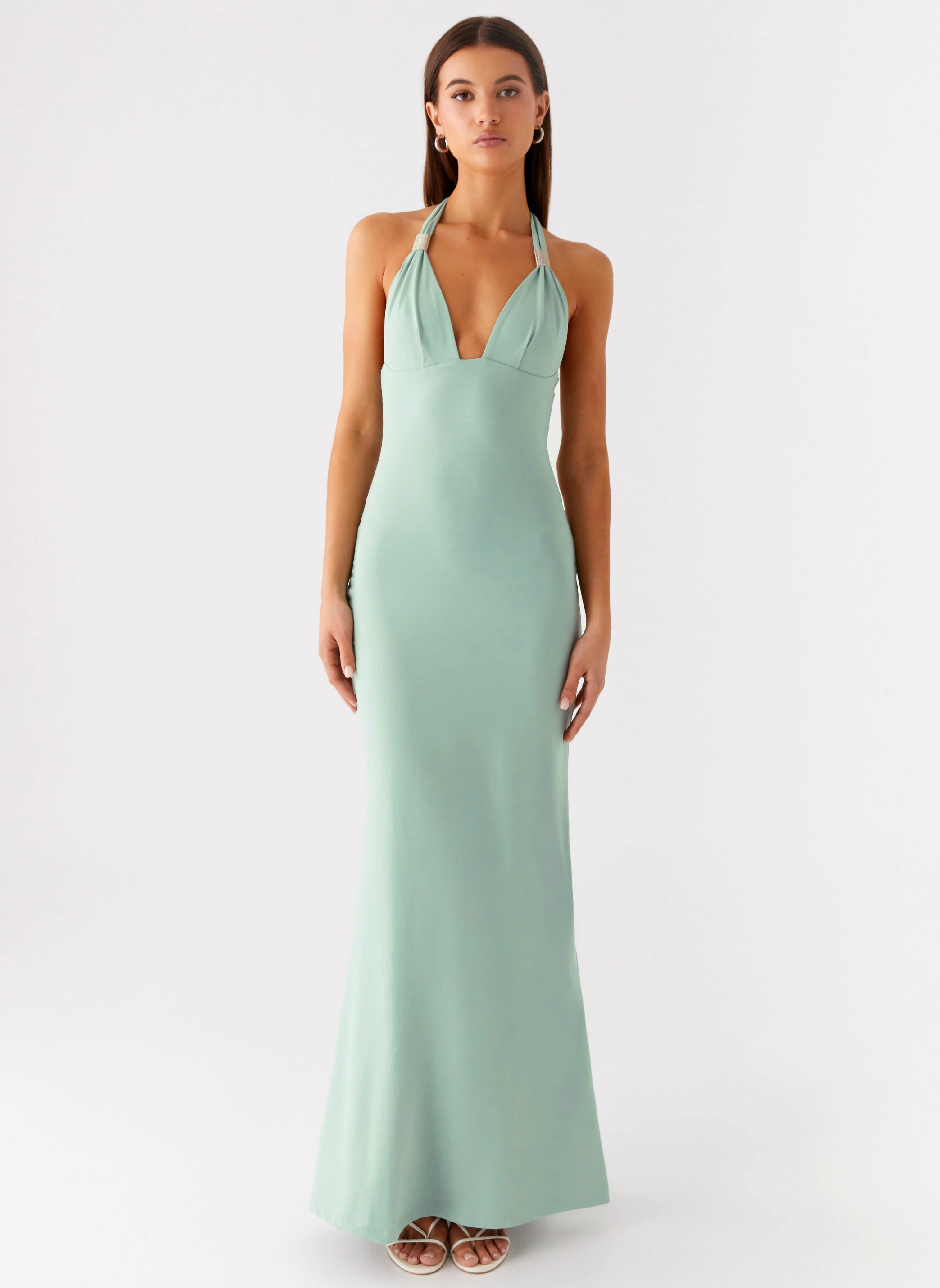 Mature Glam Fern Valley Maxi Dress - Sage