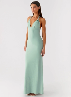 Fern Valley Maxi Dress - Sage Sleek Wear WrinkleResistantFinish