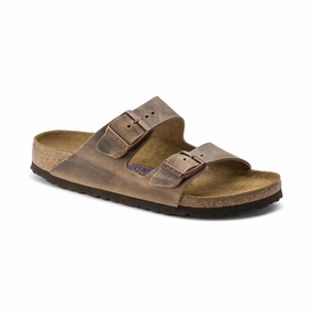 Simple Lifestyle Slides Women's Arizona Soft Footbed Tobacco Oiled Leather