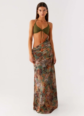 Overgrown Maxi Dress - Vintage Blossom Easy Pairing Crisp Silhouette