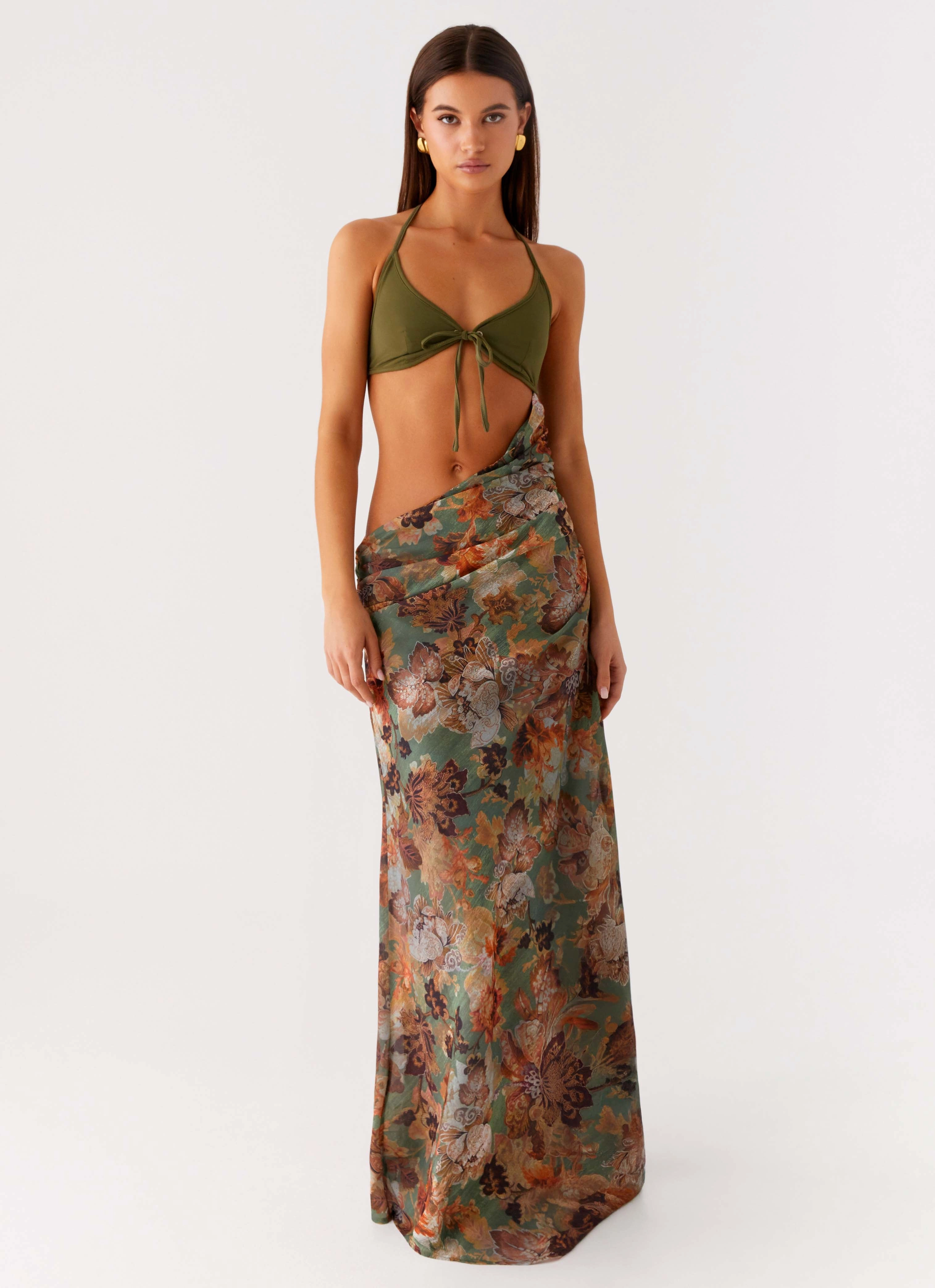 Overgrown Maxi Dress - Vintage Blossom Easy Pairing Crisp Silhouette