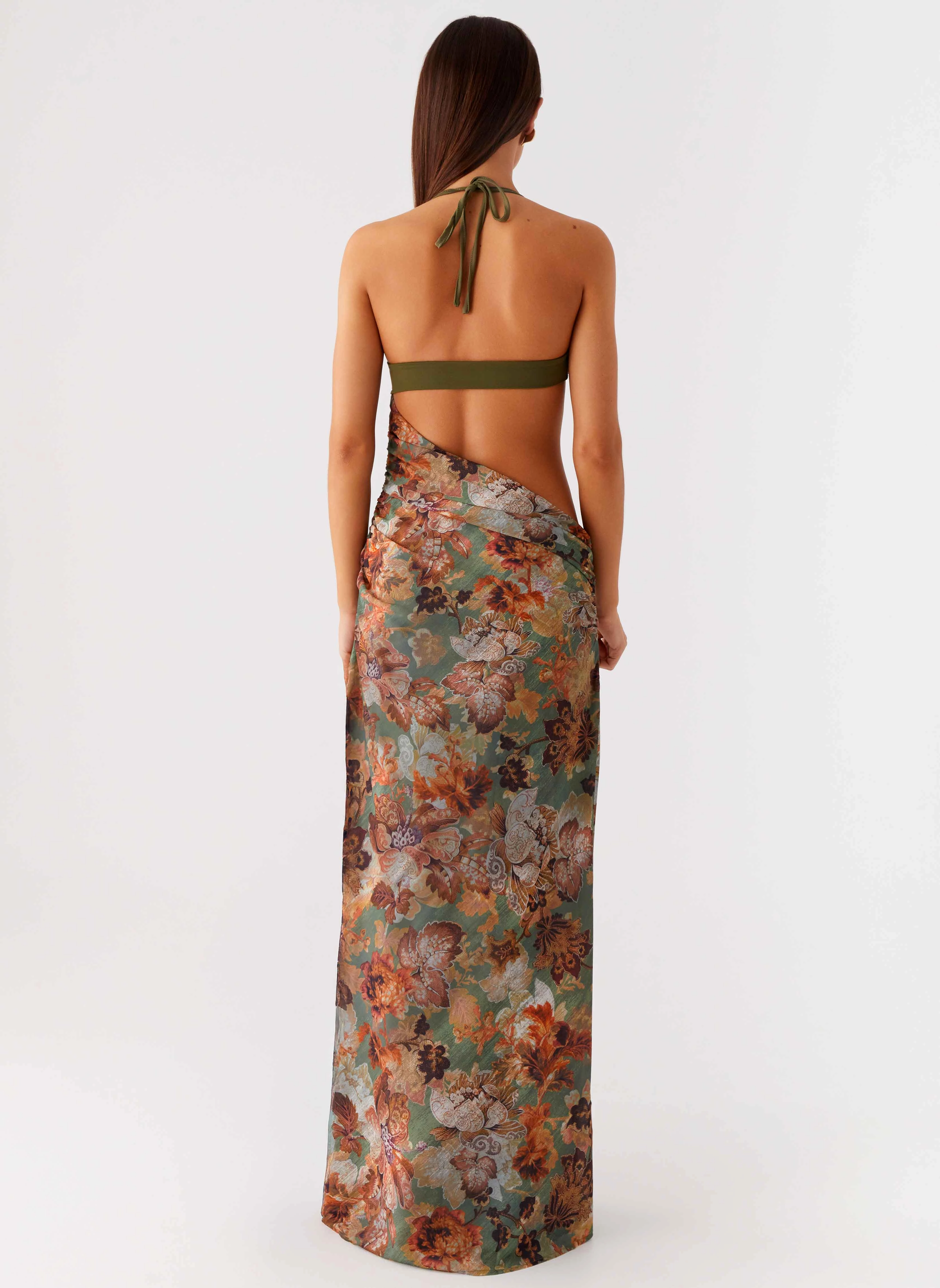 Timeless fitted silhouette Overgrown Maxi Dress - Vintage Blossom