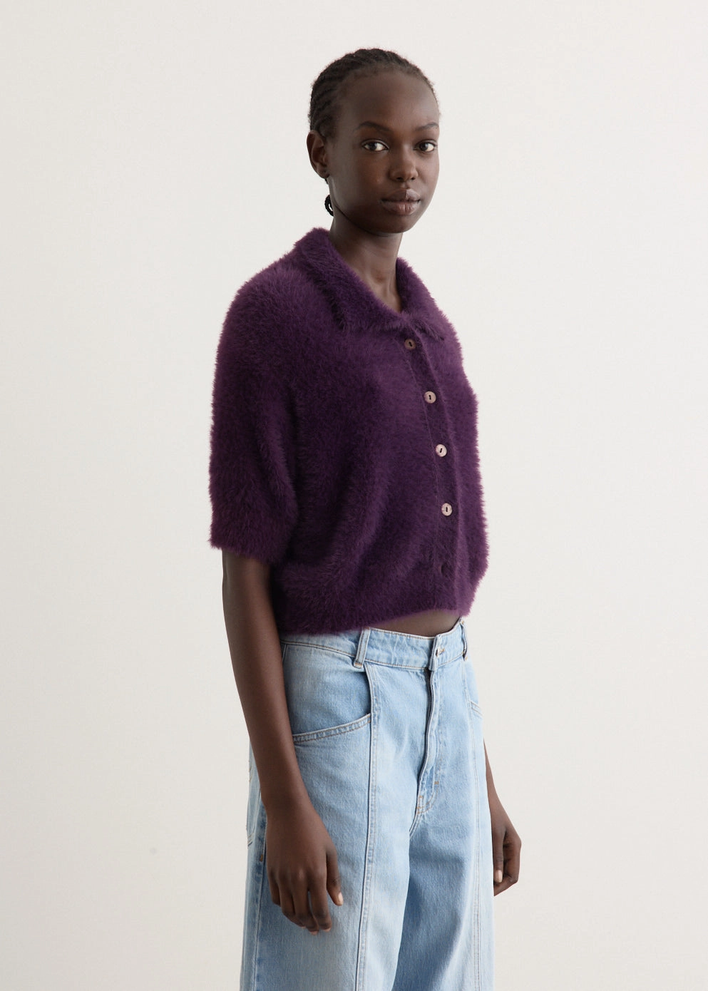 Cristin Fluffy Cardigan Office Comforted early morning