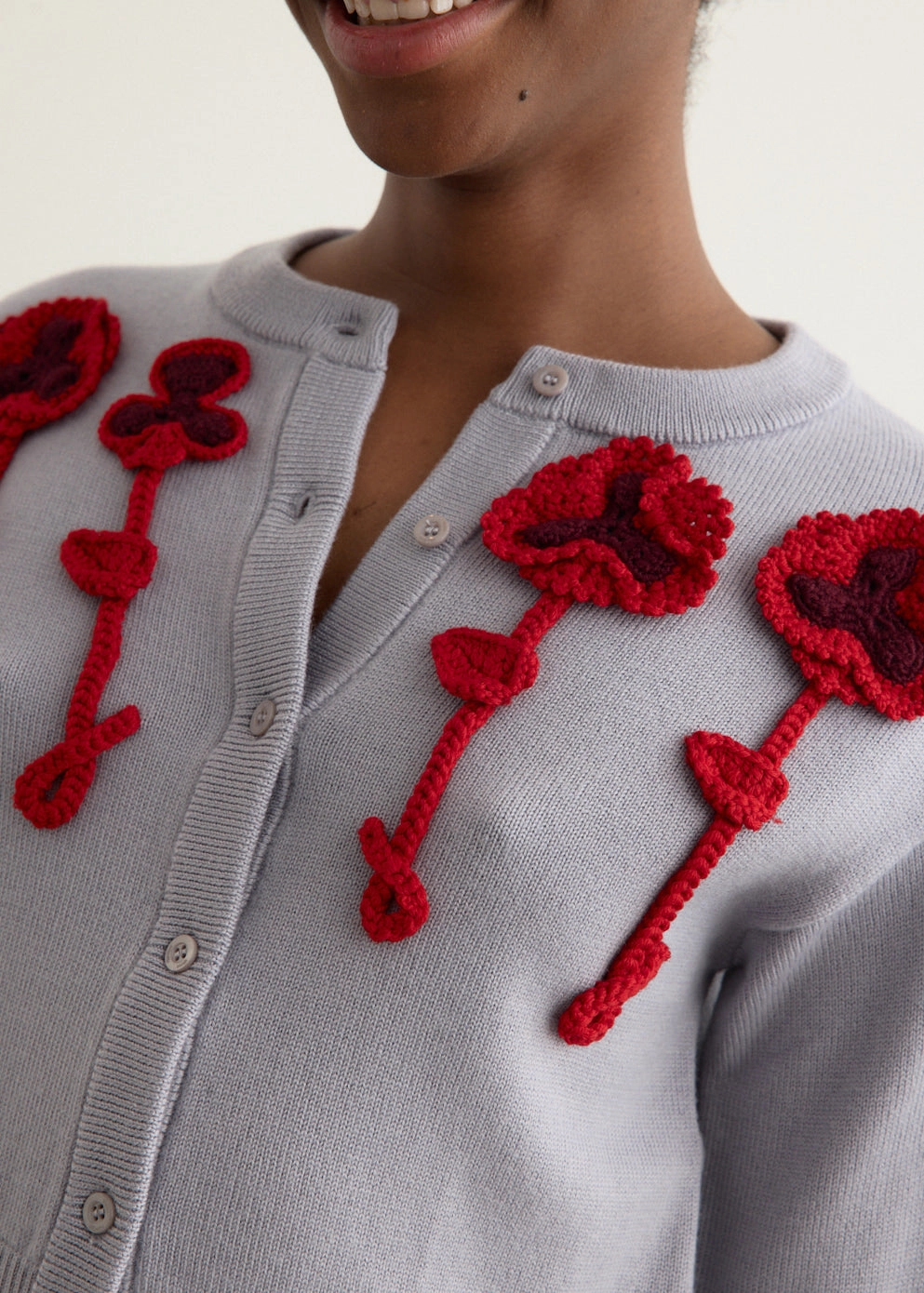 Cozy Moments Indoor style Pansy Flower Cardigan