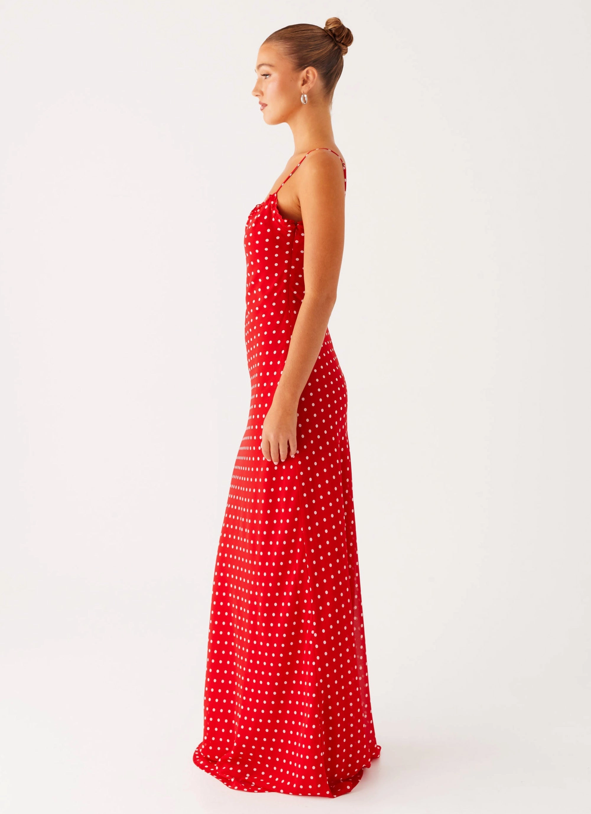 Bless Touch Pareo Maxi Dress - Red Polka Dot
