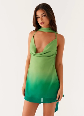 Casual Days Parma Mini Dress - Green Ombre