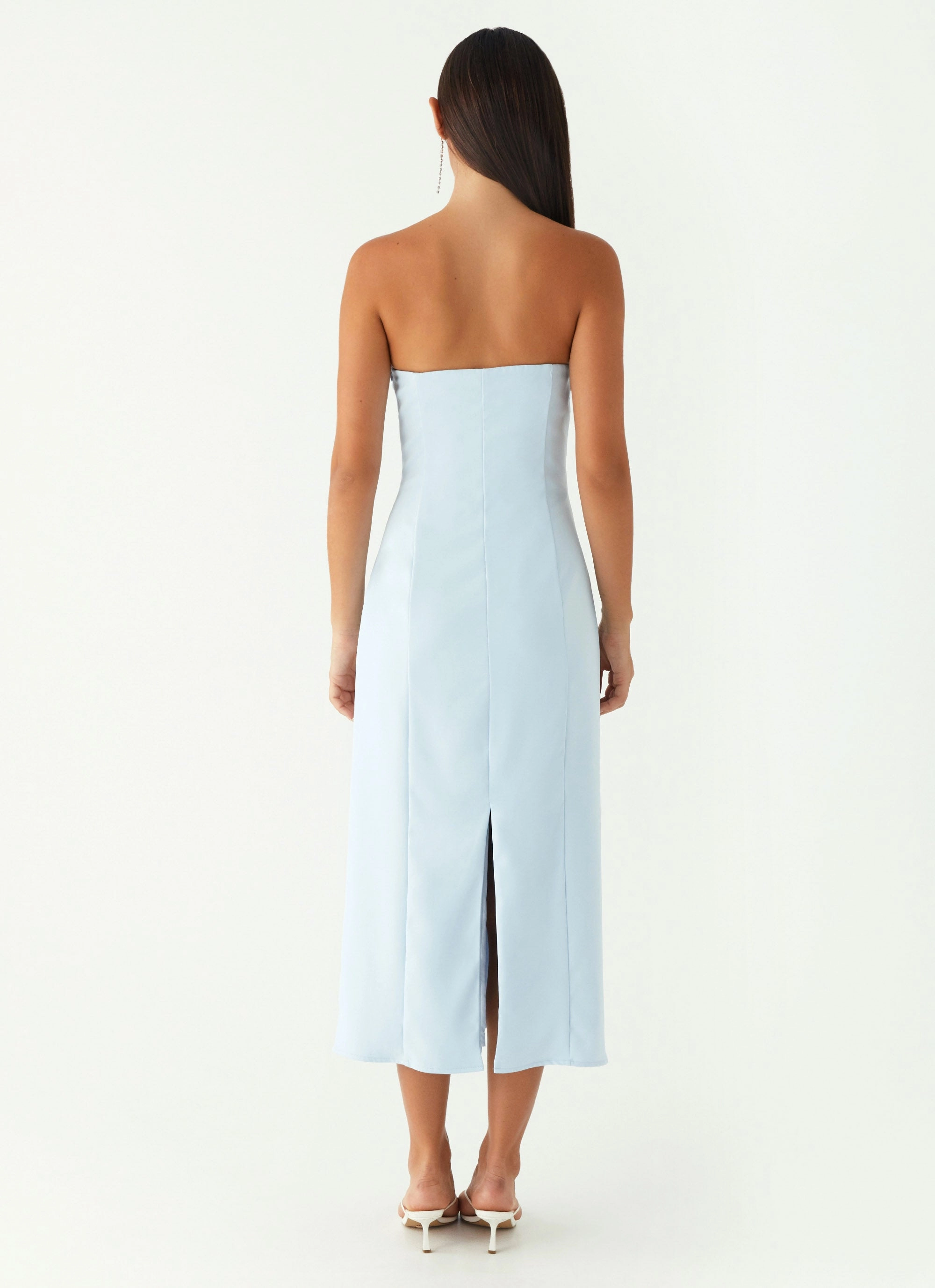 Patsie Strapless Midi Dress - Blue City Essential