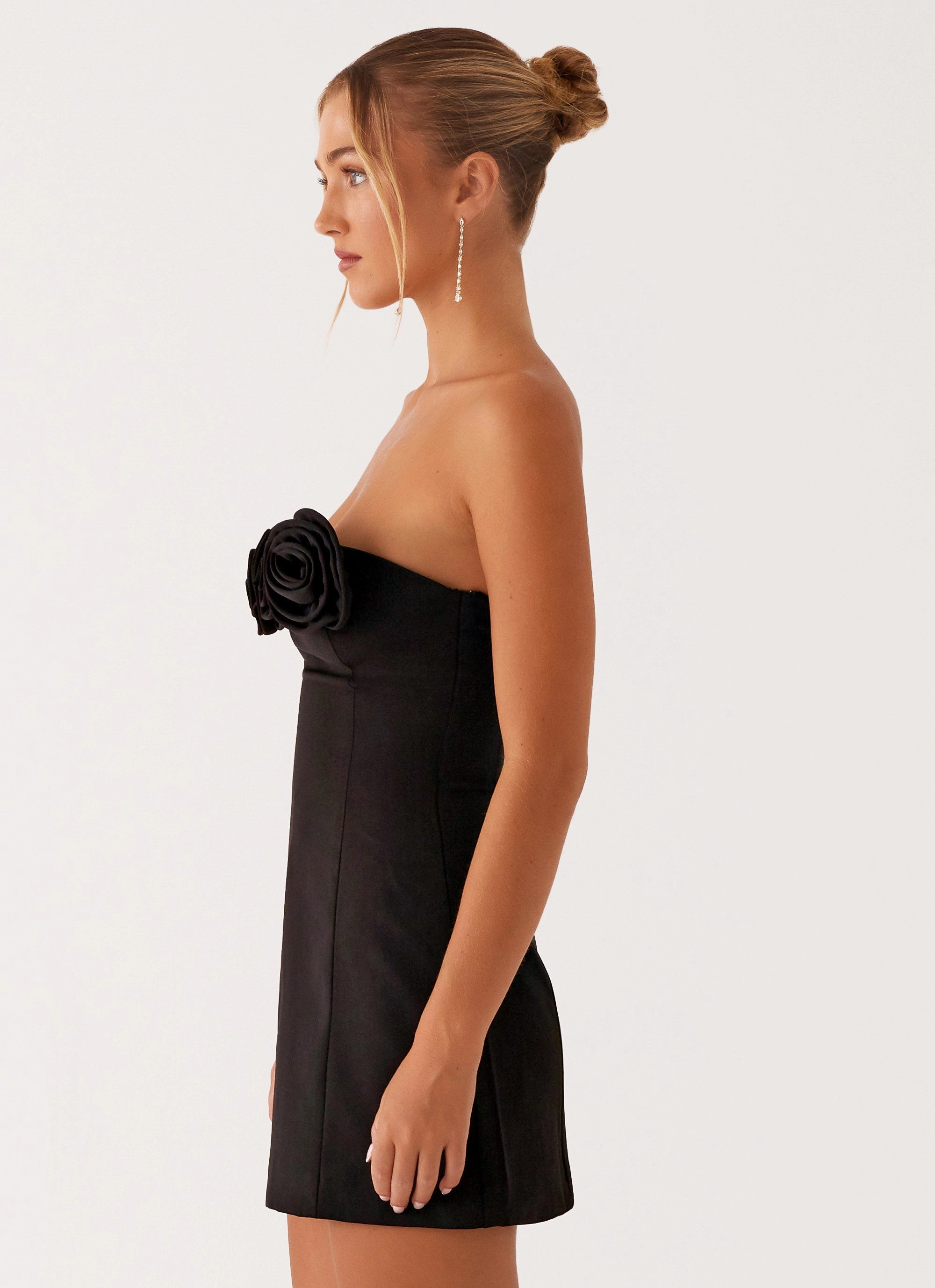 Patsie Strapless Mini Dress - Black Minimal Mood