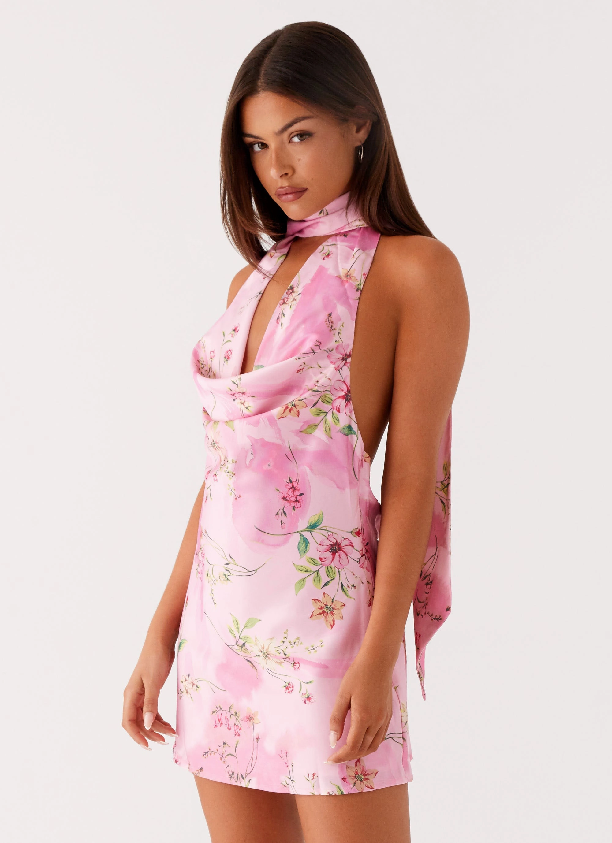 Tall Fit Heidi Mini Dress - Pink Floral