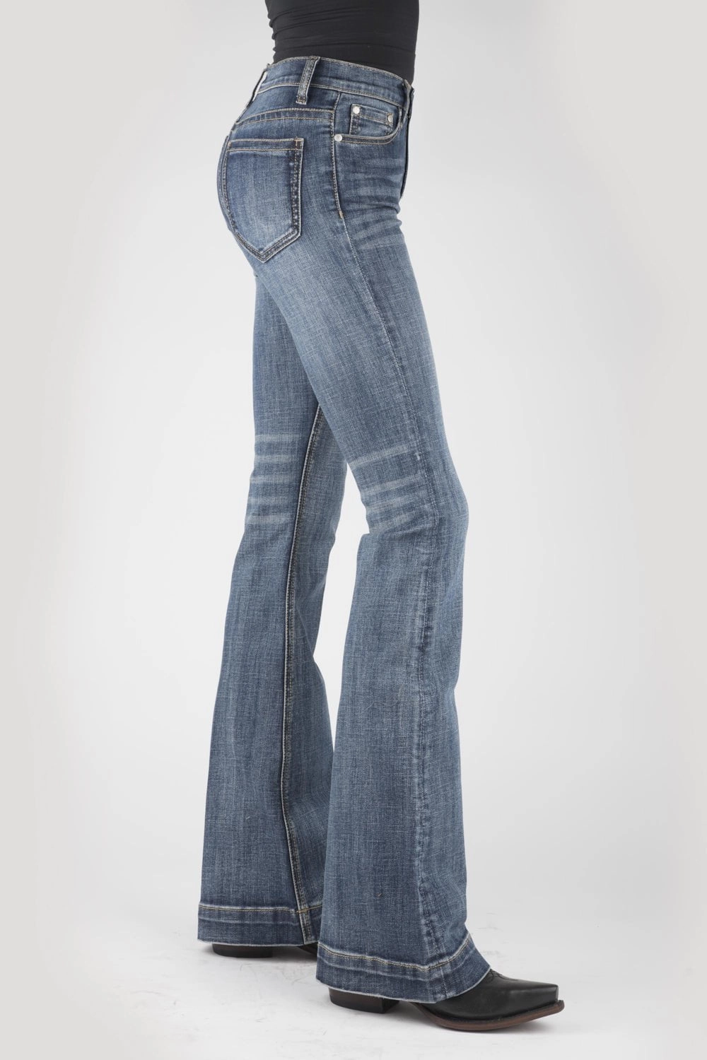 Daily Clothing Stetson Womens 921 Plain Back Blue Cotton Blend Jeans