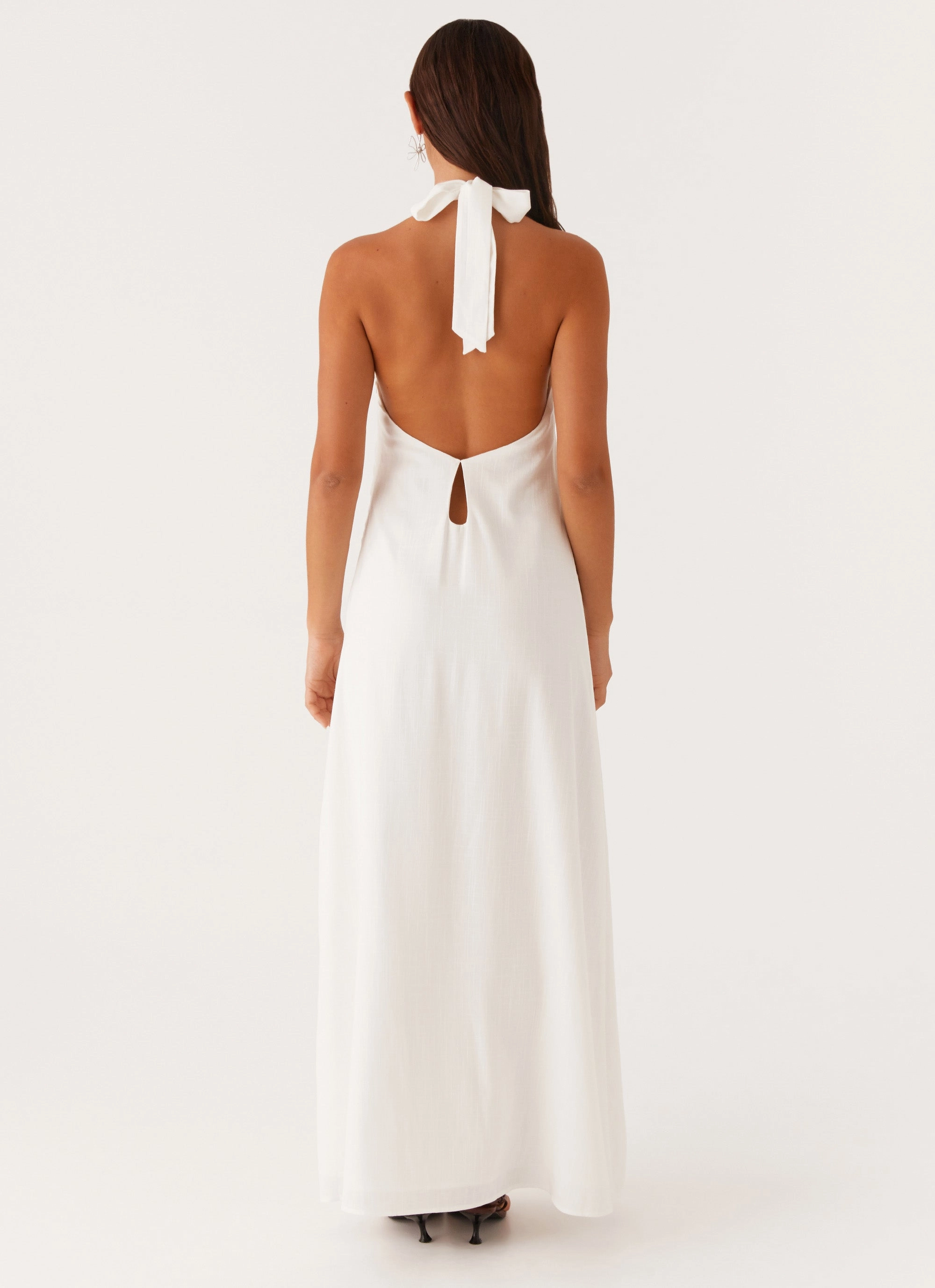 Dream Look Golden Child Linen Maxi Dress - White