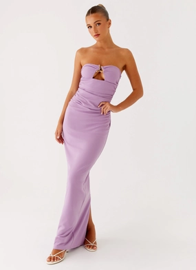 Eryn Maxi Dress - Lilac Collared Relaxed Fit Look