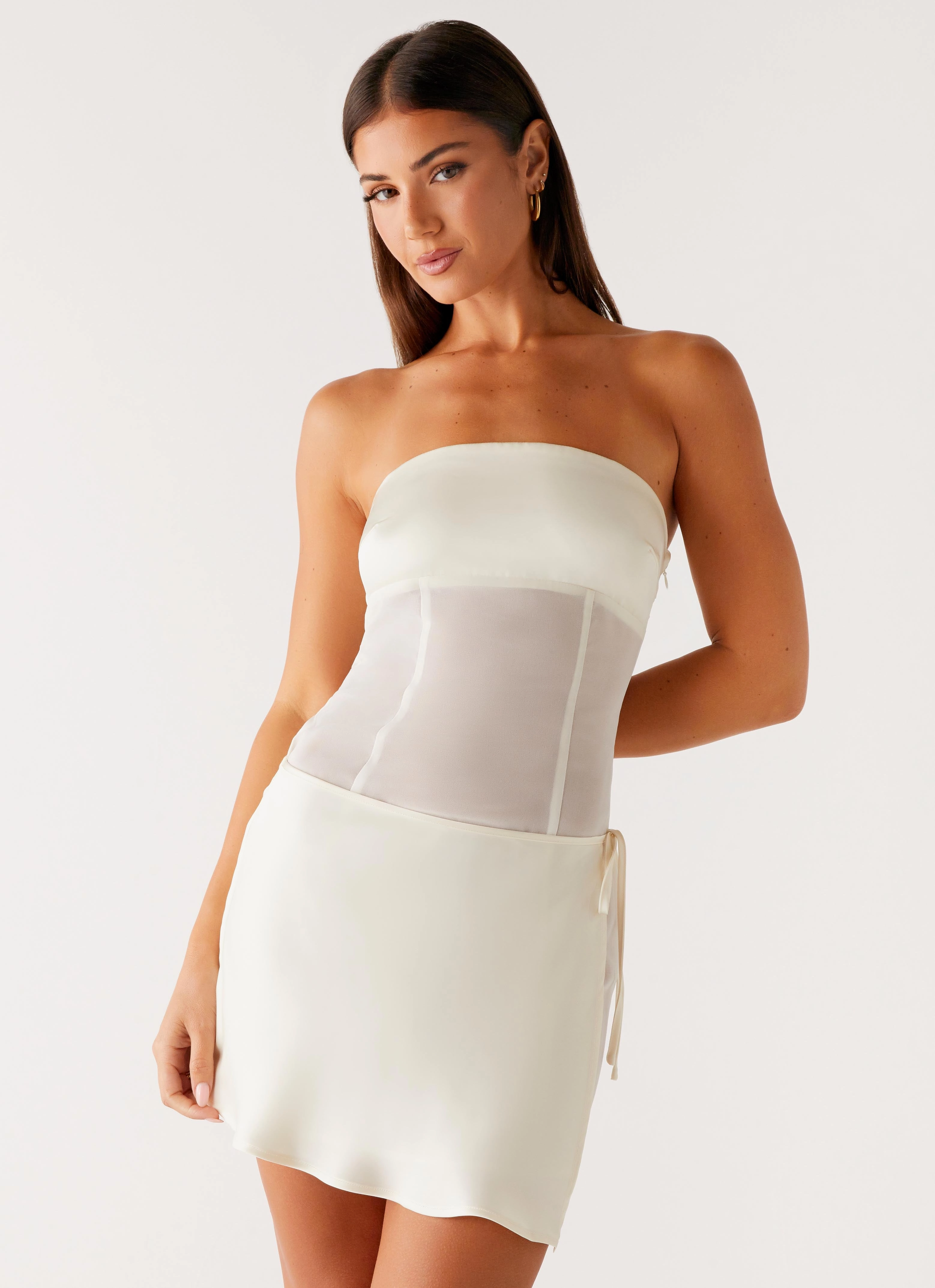 Philomena Mini Dress - Off White Comfortable and breathable