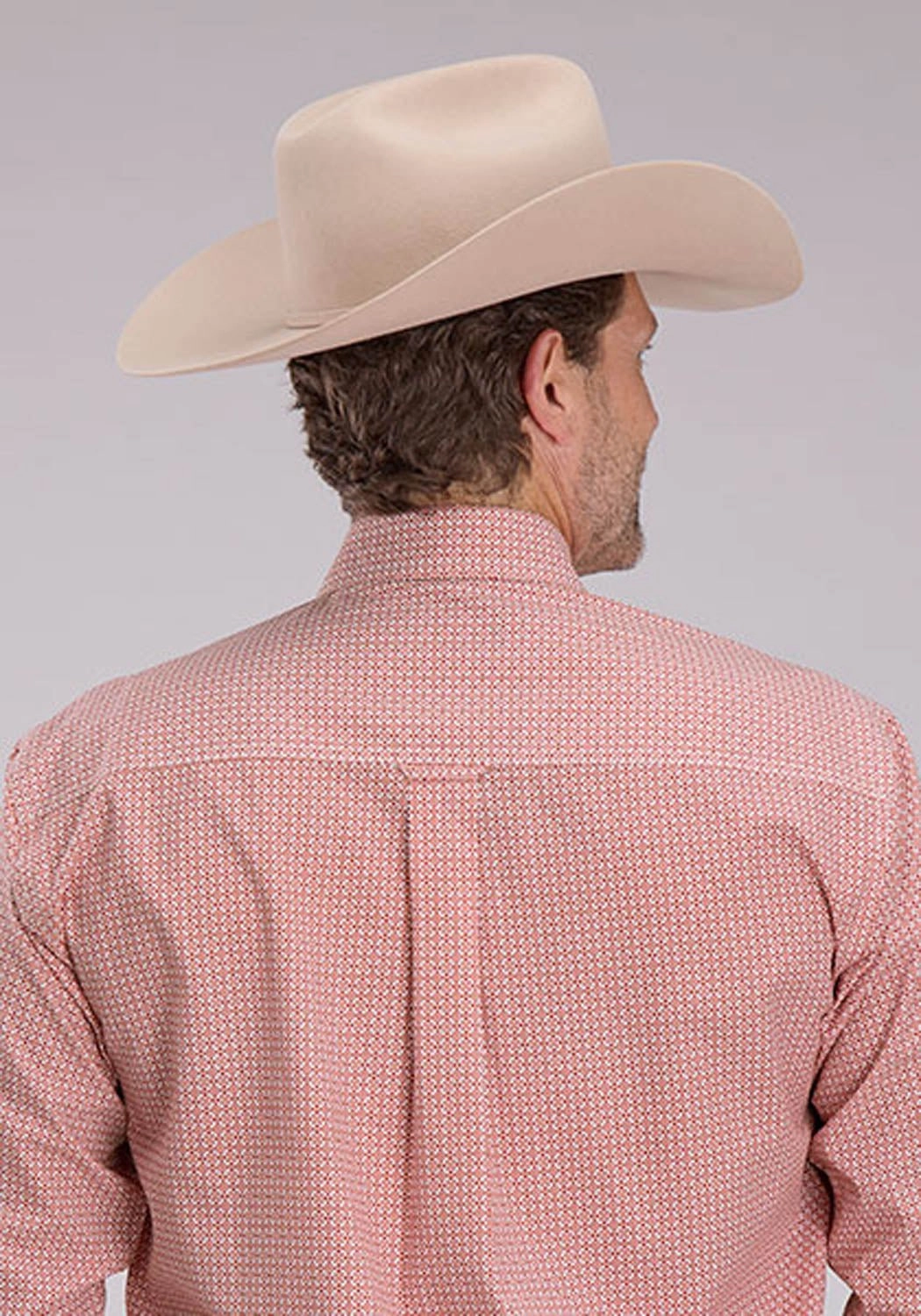 Roper Mens 2500 Satillo Foulard Rust 100% Cotton 1 Pkt L/S Shirt Cuffed hem