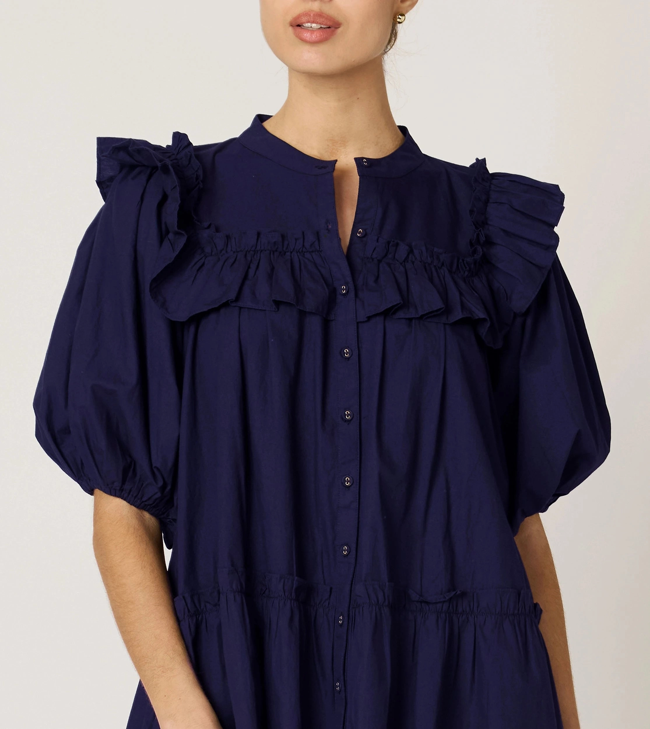 High-Low-Hem Tatiana Mini Dress | Navy