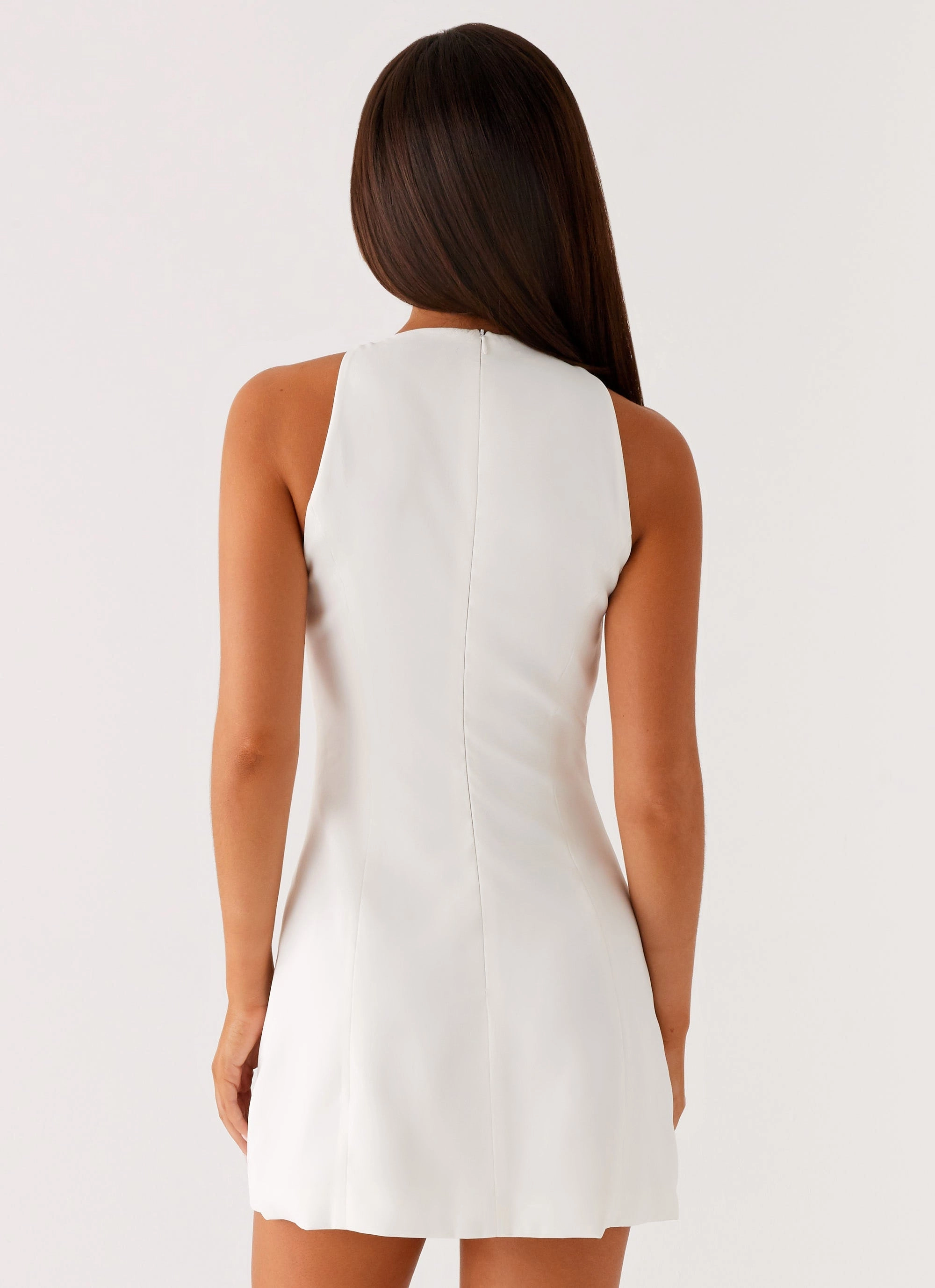 Effortless Comfort Stacy Mini Dress - White