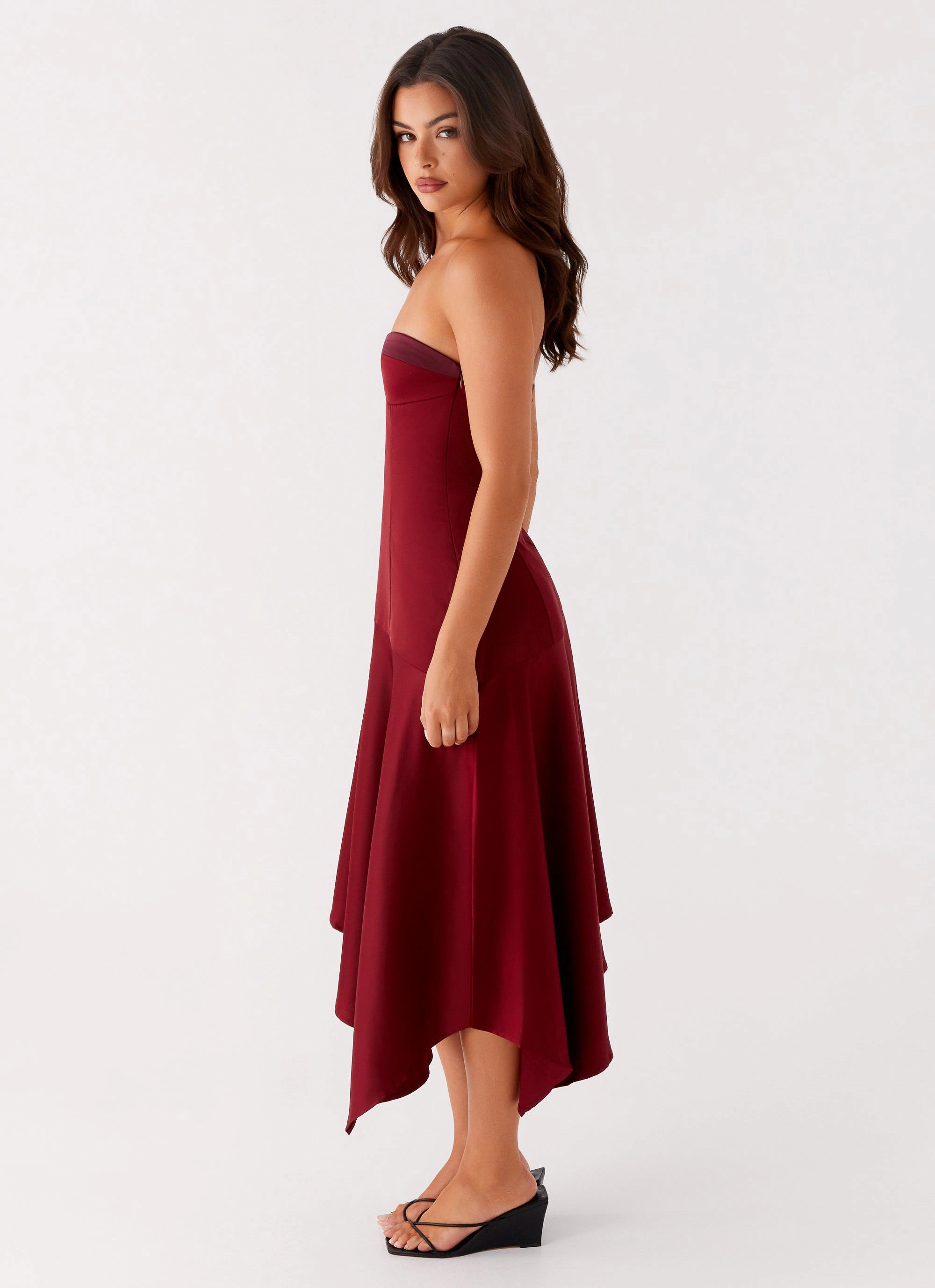 Matisse Midi Dress - Red Belt Waist