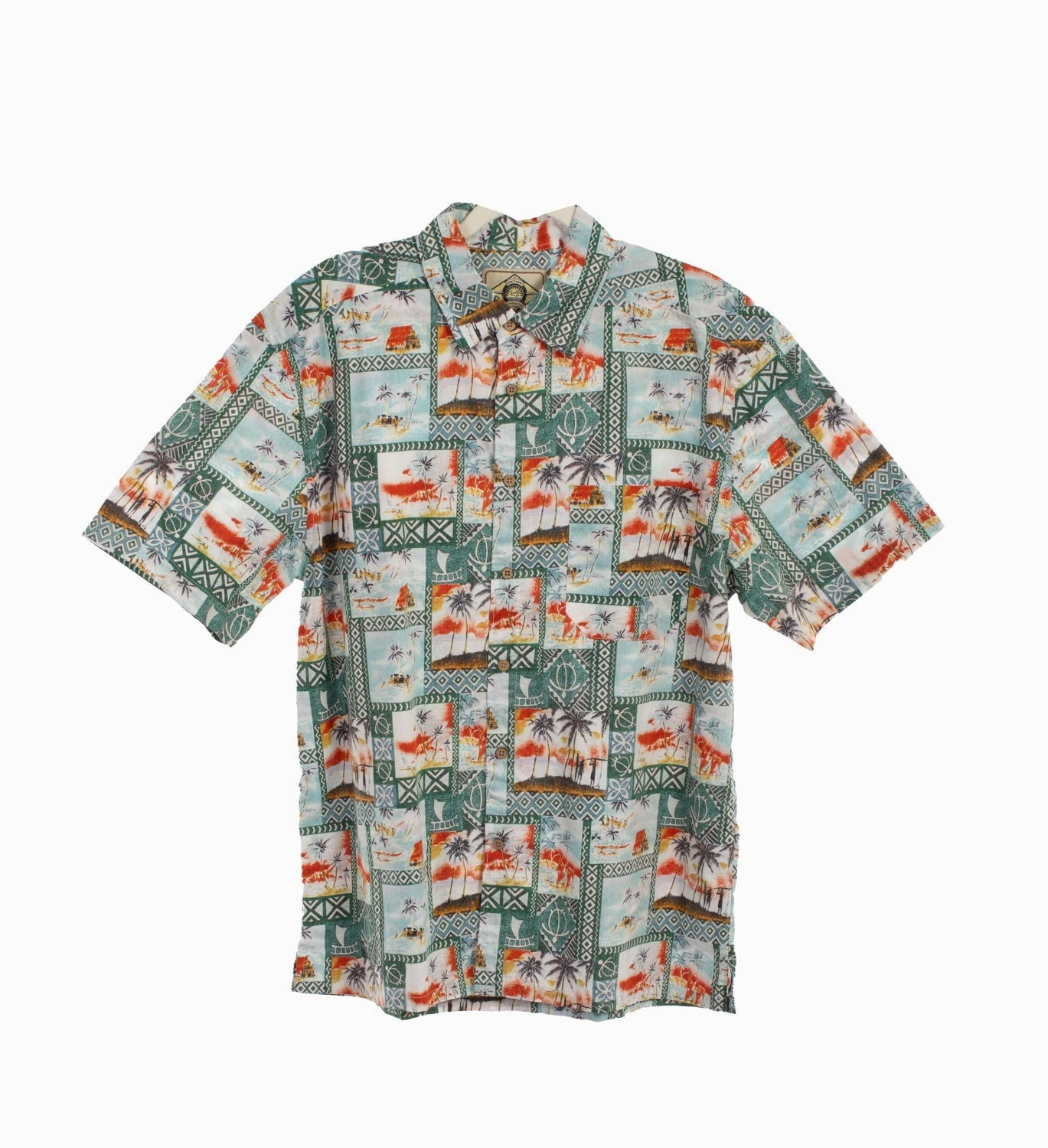 Workwear Essential Scully Mens Island Surfers Pine 100% Cotton S/S Shirt