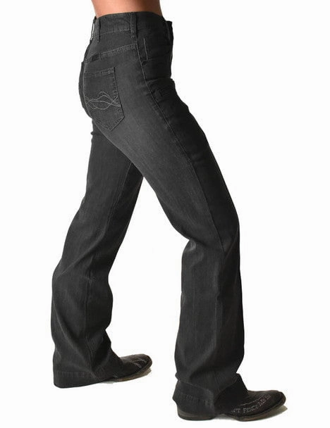 Cowgirl Tuff Womens UltraBreathe Trouser Charcoal Lyocell Jeans Lifestyle Ready