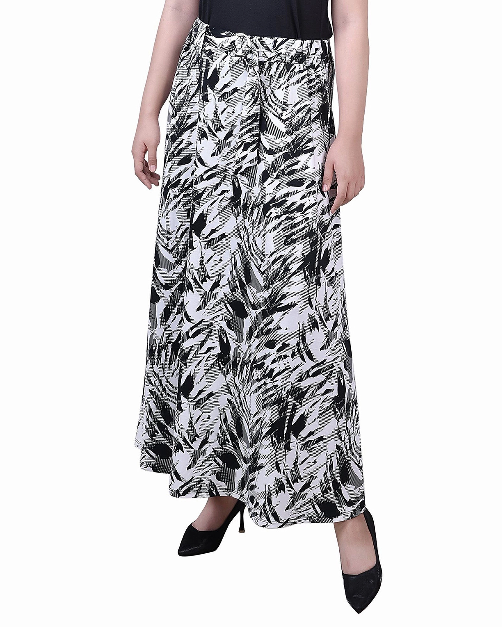Petite Maxi Length Skirt Comfort and style Shirred-Detail