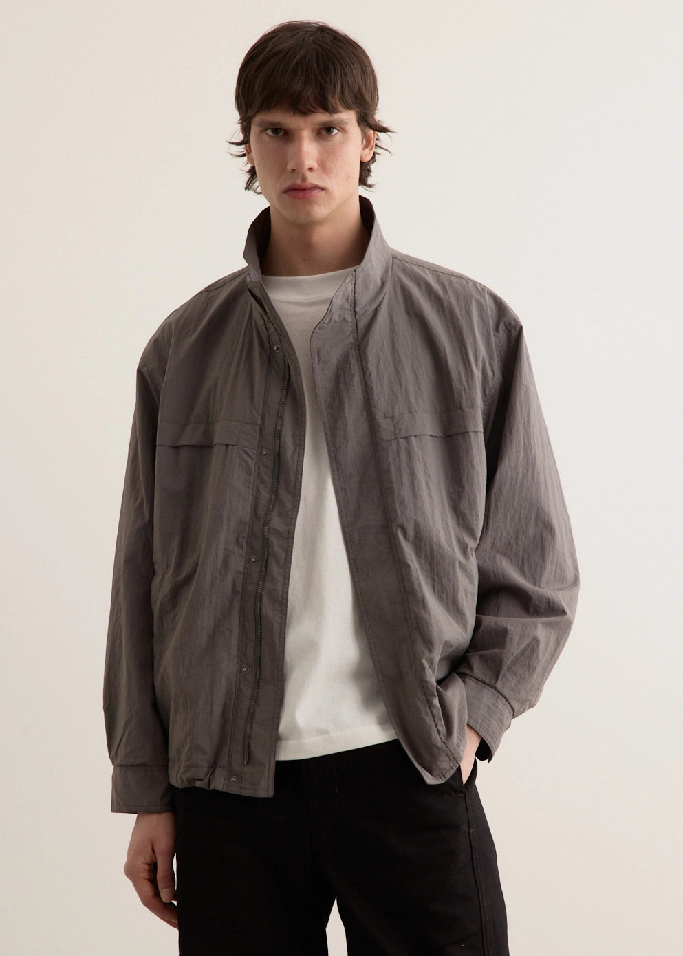 Compact packaging Double Layered Collar Courtyard Utility Jacket