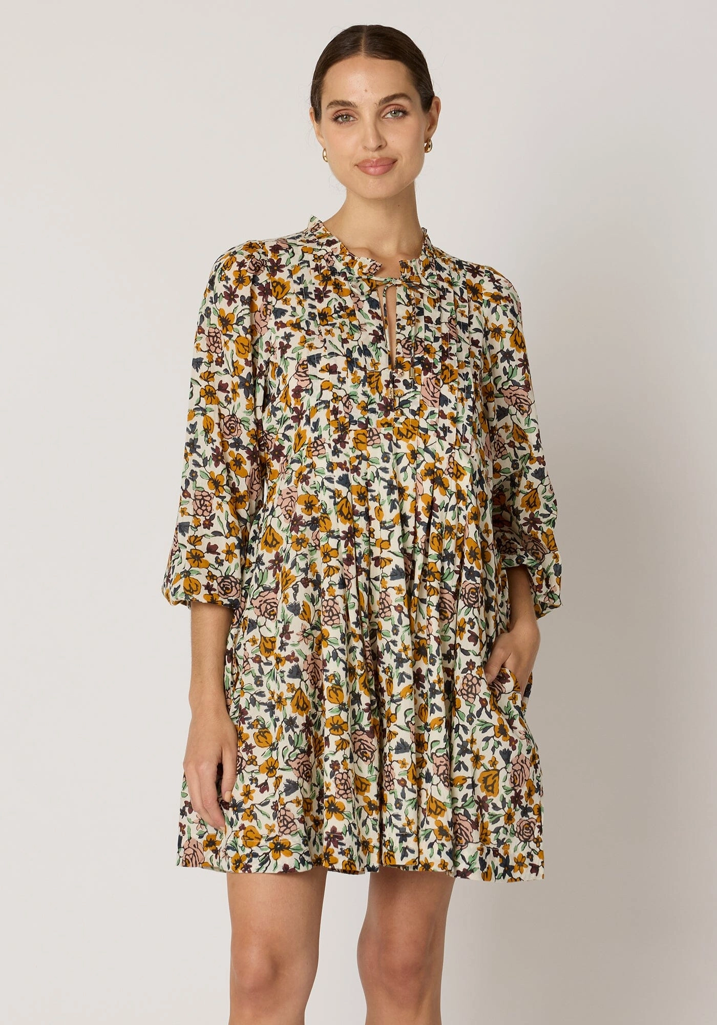 Scarlet Mini Dress | Wild Cosmos Minimal Harmony Casual chic dress