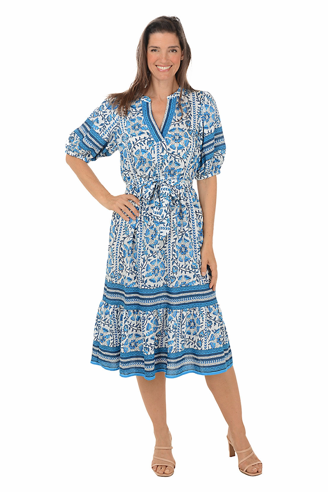 Mandala Flower Belted Dress Live Soft