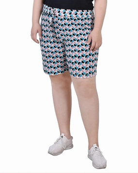 Plus Size Shorts With Ring And Belt Day Fit Ventilated Design