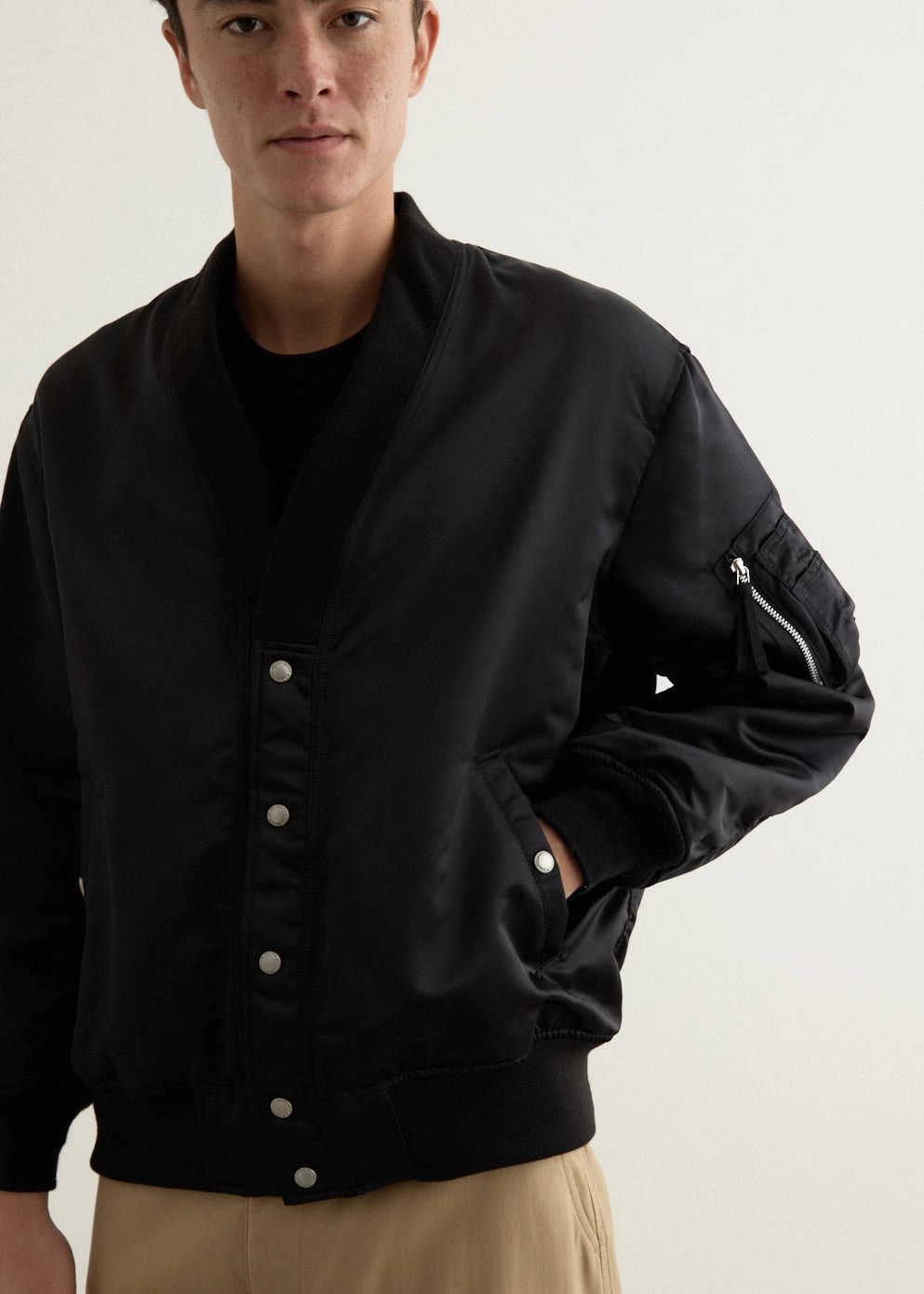 Long Lasting Shape Retention Cotton Nylon Double Twill Bomber