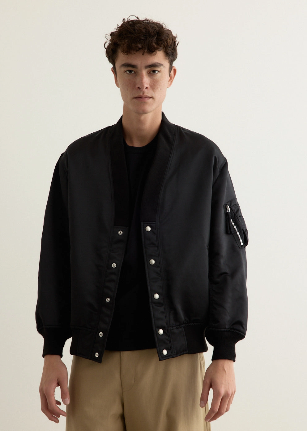 Cotton Nylon Double Twill Bomber Durable zipper pull