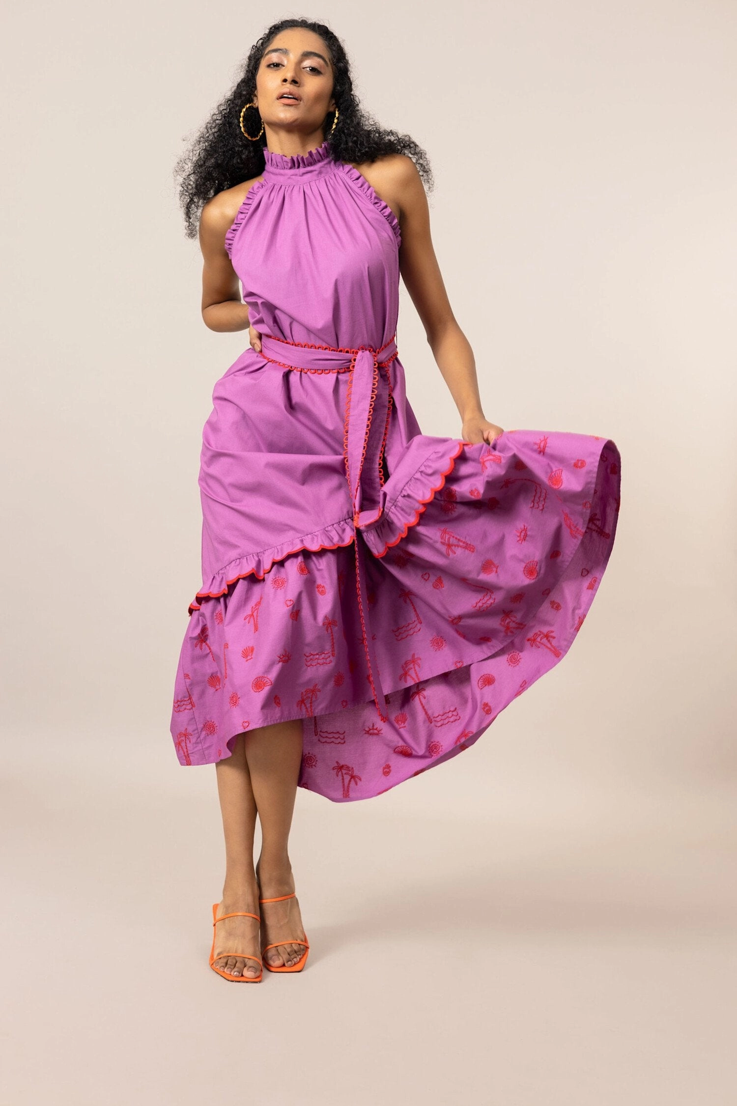 Off-Shoulder Soft Wear Celine Dress in Mulberry