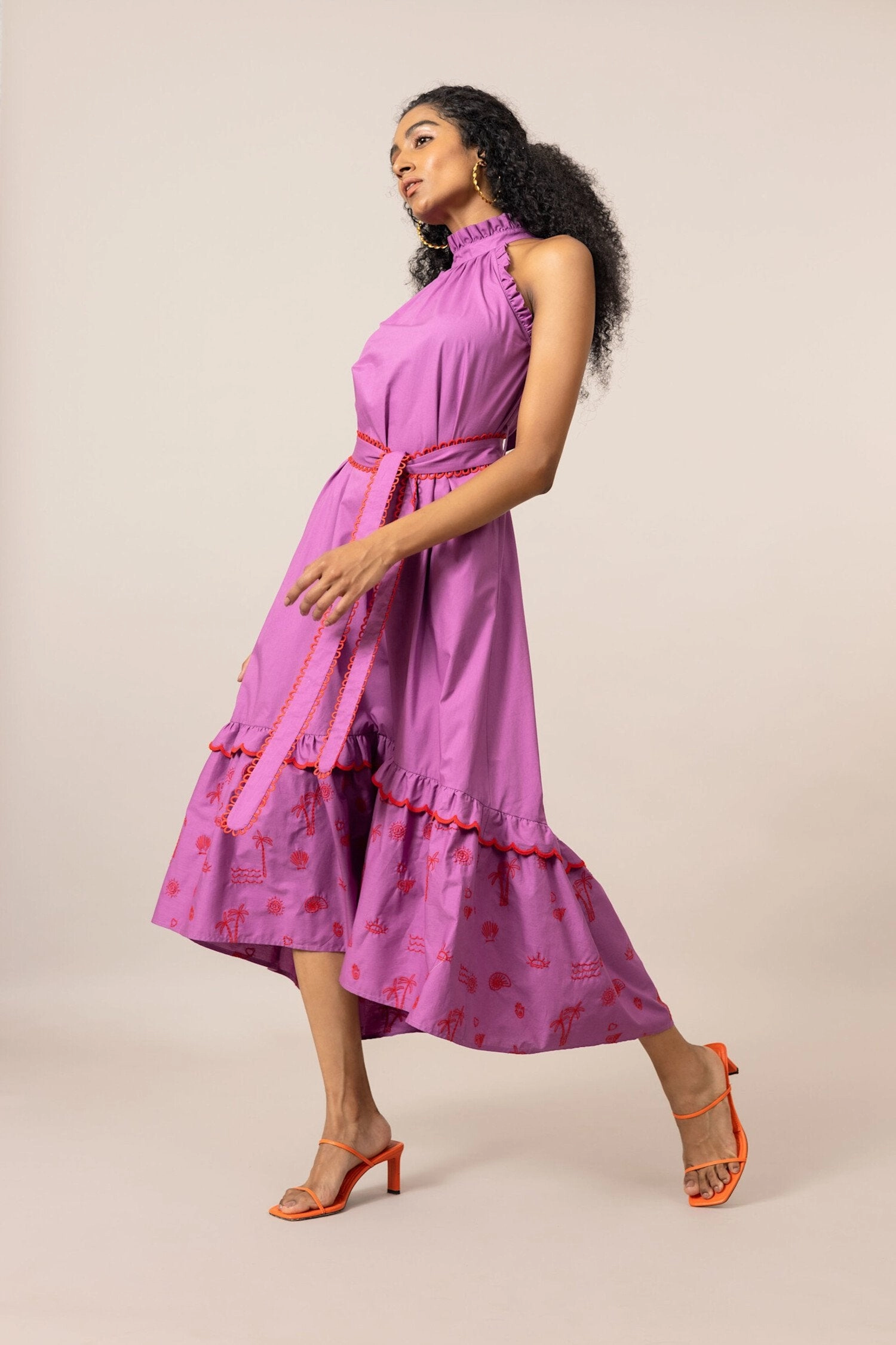 WaterRepellentCoating Celine Dress in Mulberry