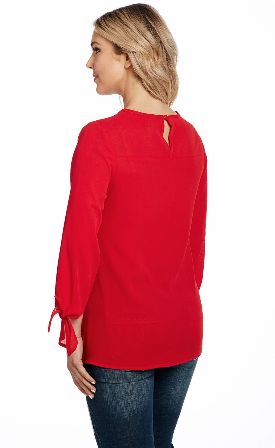 Cowgirl Up Womens Red Polyester Embroidered Top Tunic S/S Breathable mesh