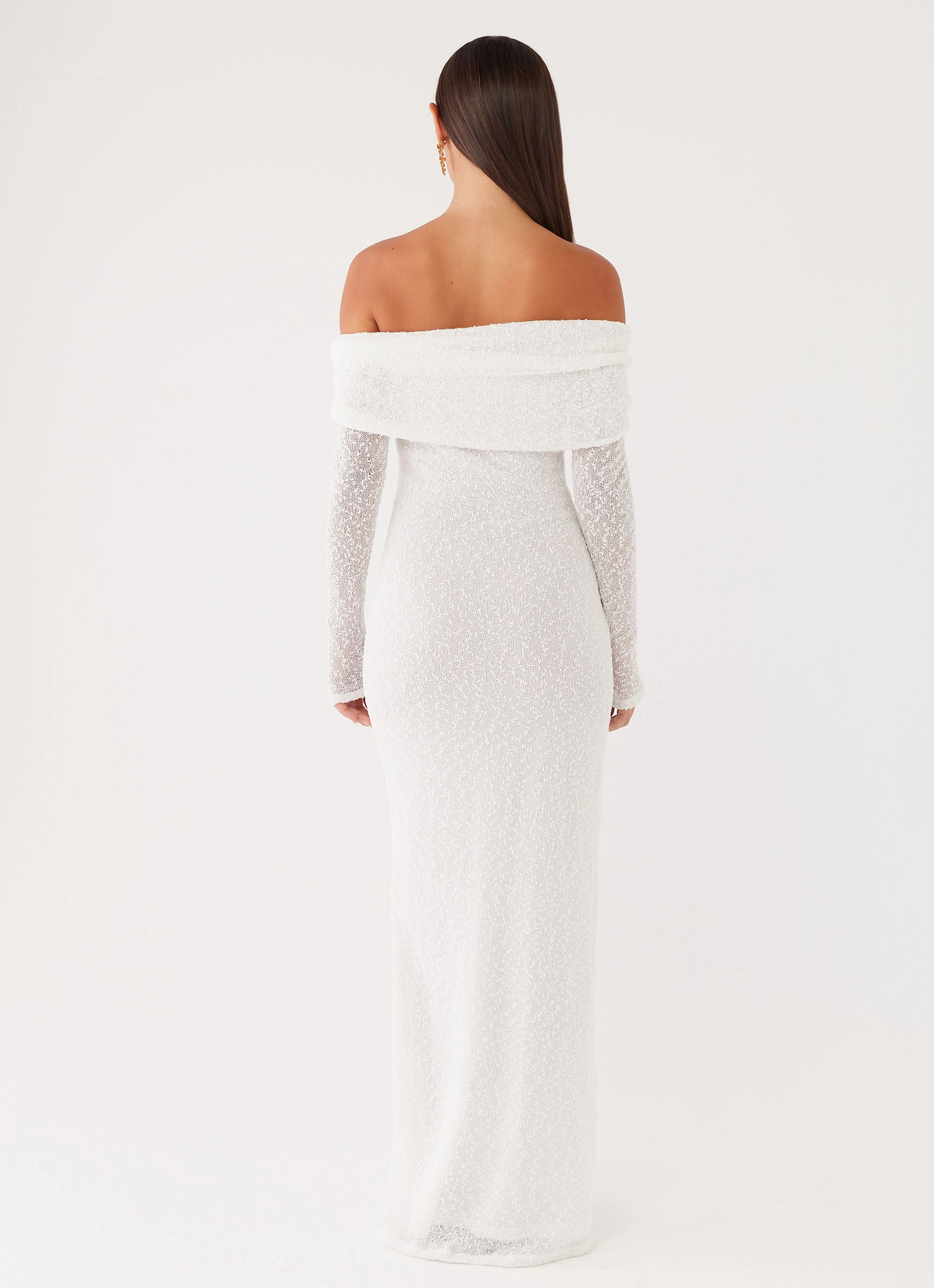 Panelled-Design Pollyanna Knit Hardware Maxi Dress - Ivory