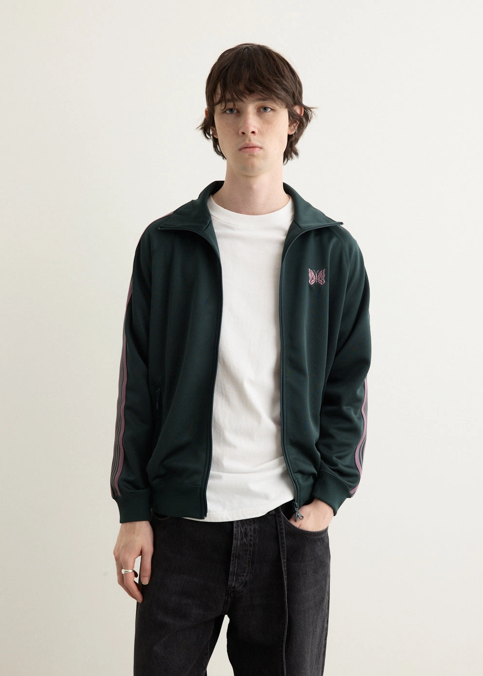 Classic Fit Cut Poly Smooth Track Jacket