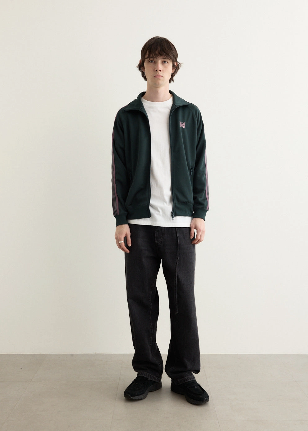 Adjustable Detachable Hood Poly Smooth Track Jacket